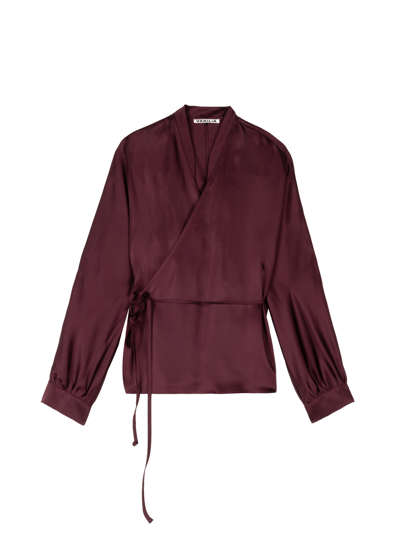 Wrap satin blouse De officiele Vanilia webshop