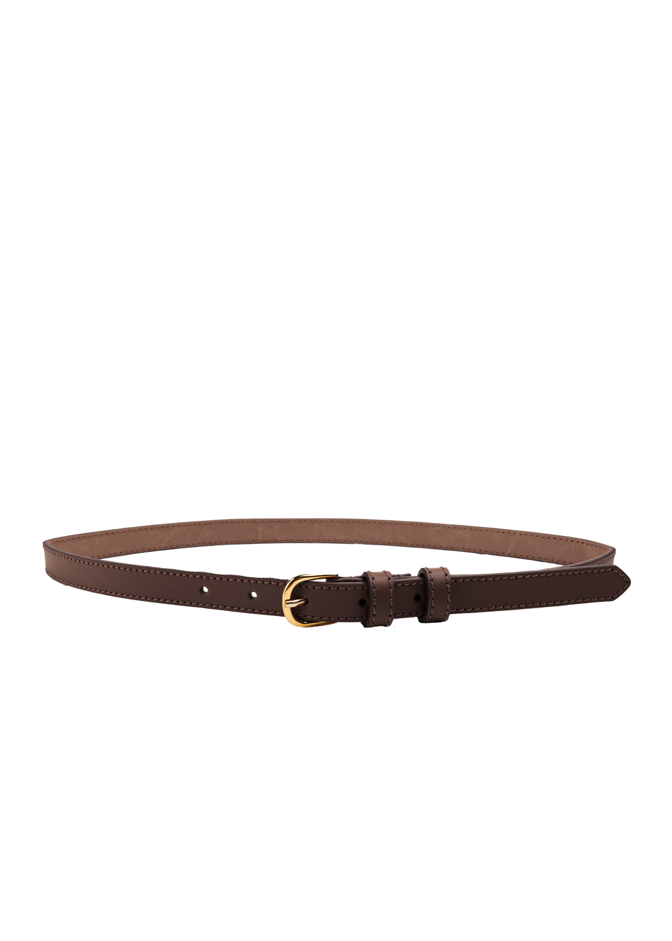 Thin leather belt