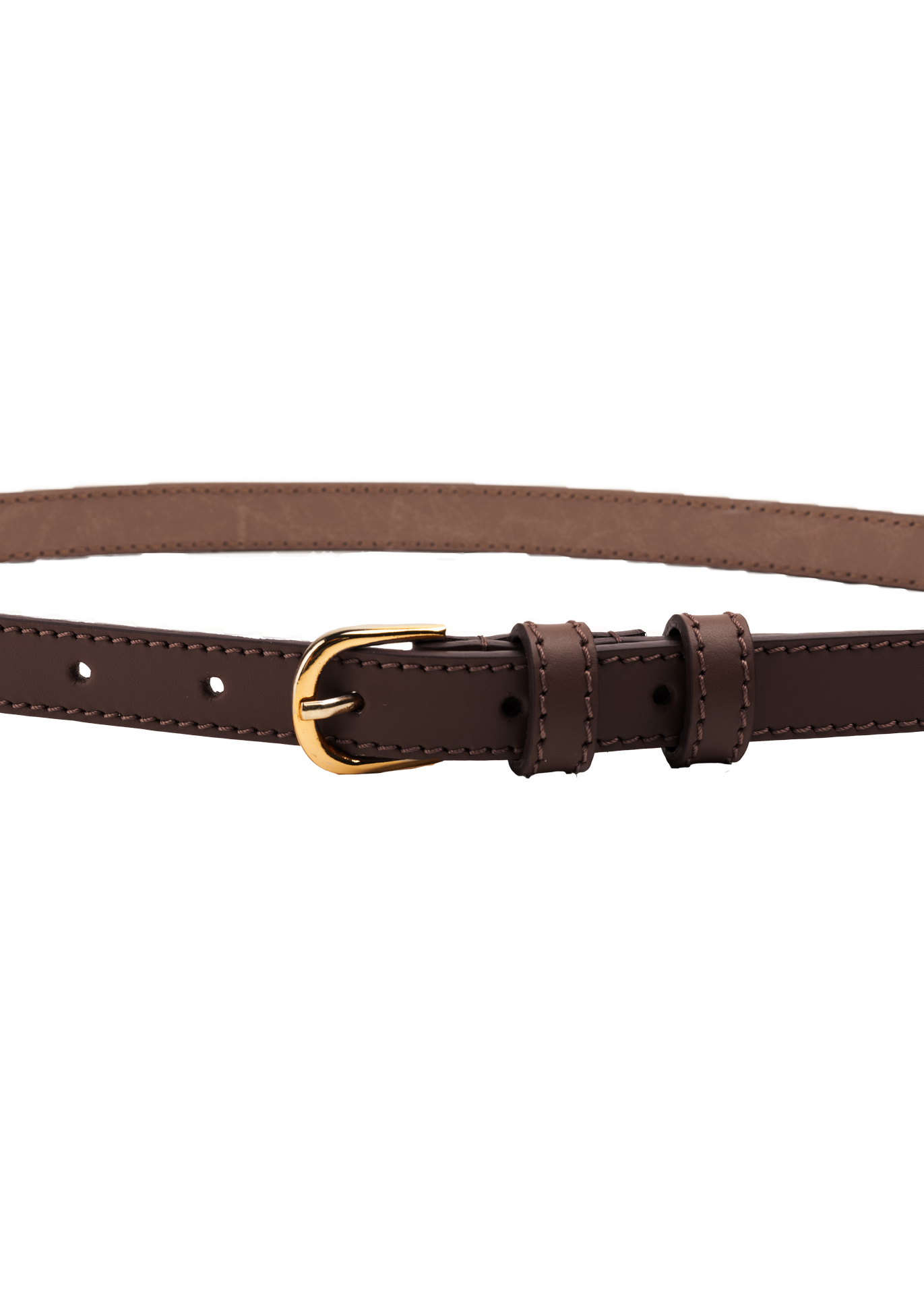 Thin leather belt