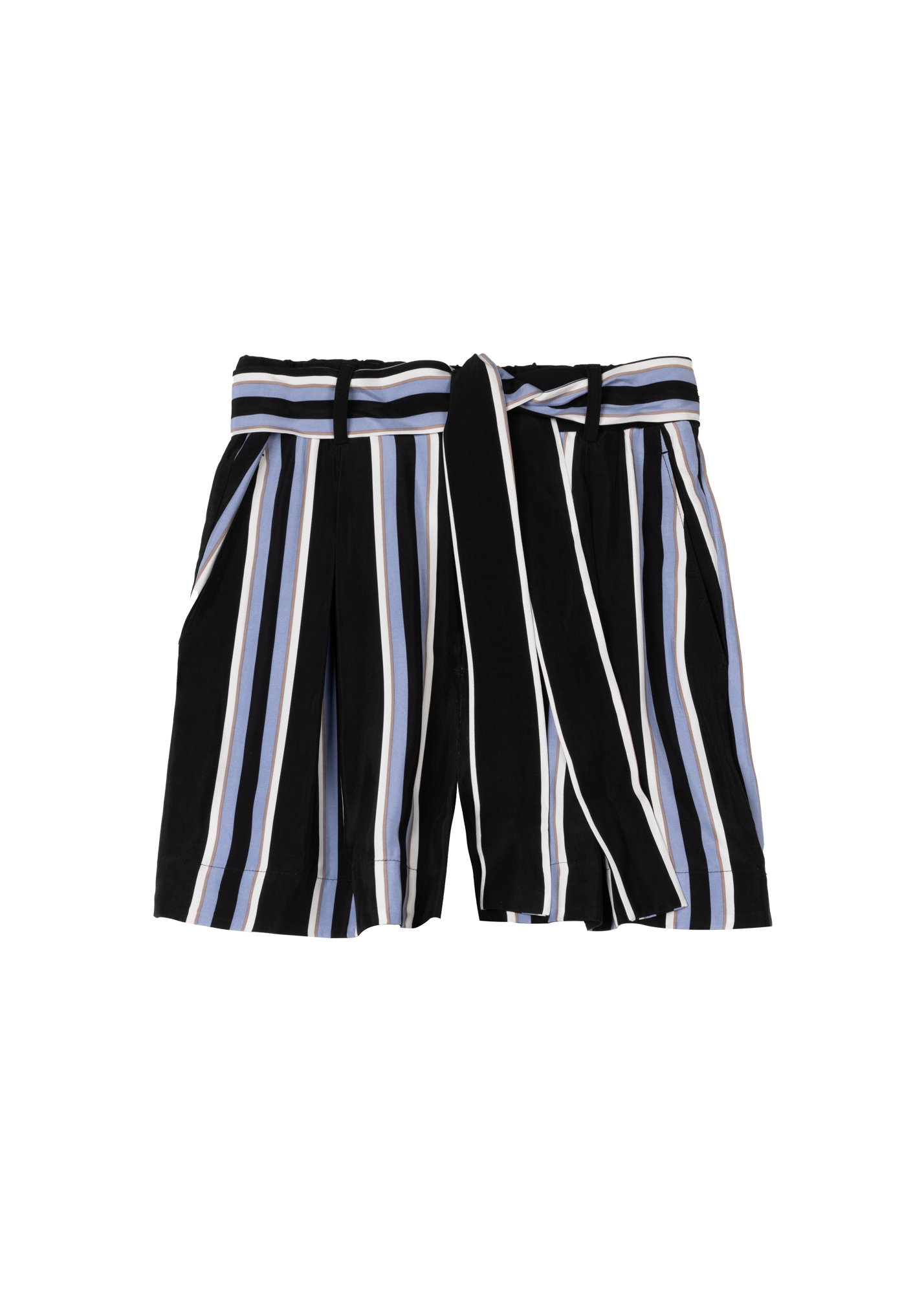 Striped Viscose Shorts
