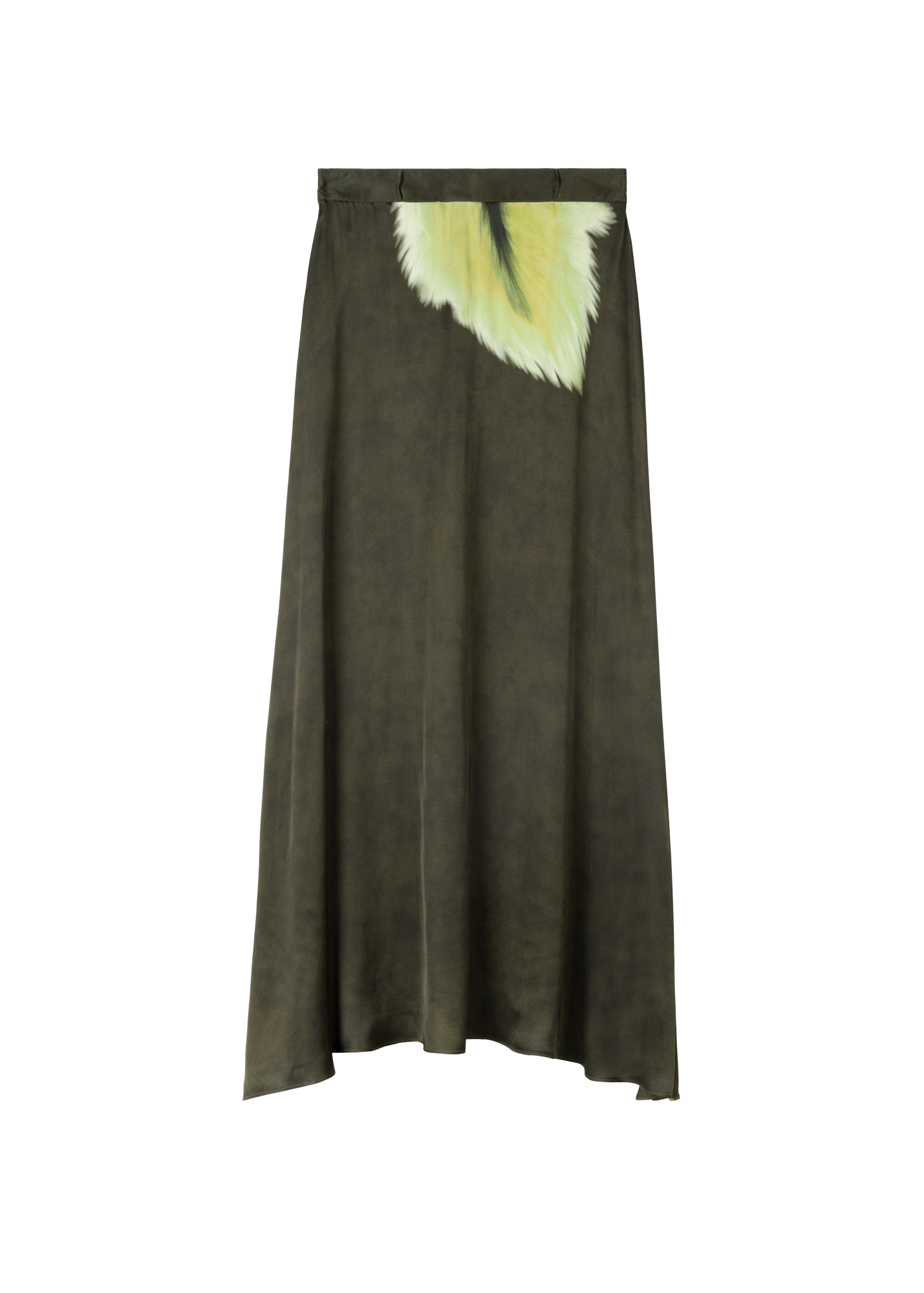 Feather viscose skirt