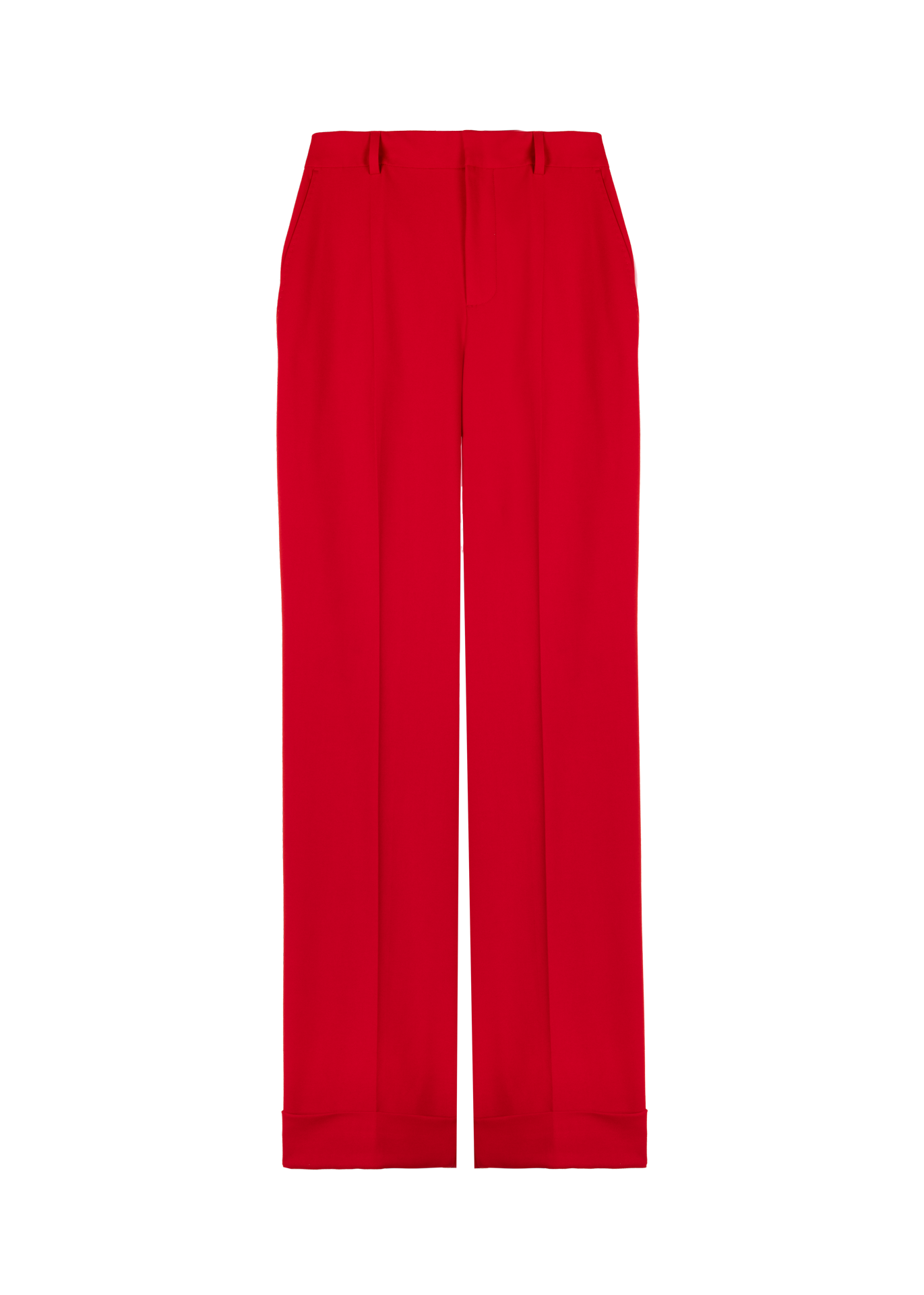 Regular viscose pants