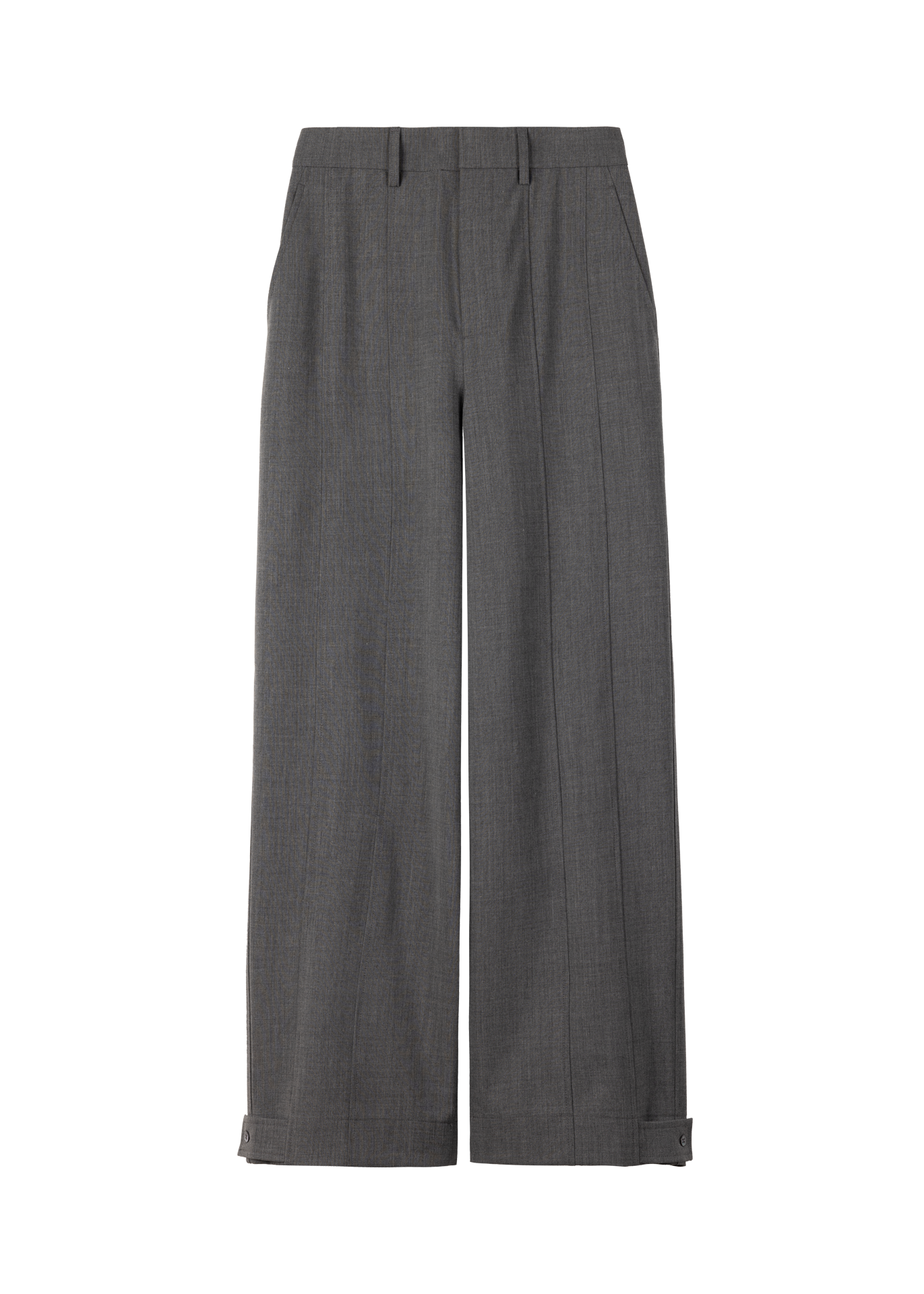Tailored wide-leg wool trousers