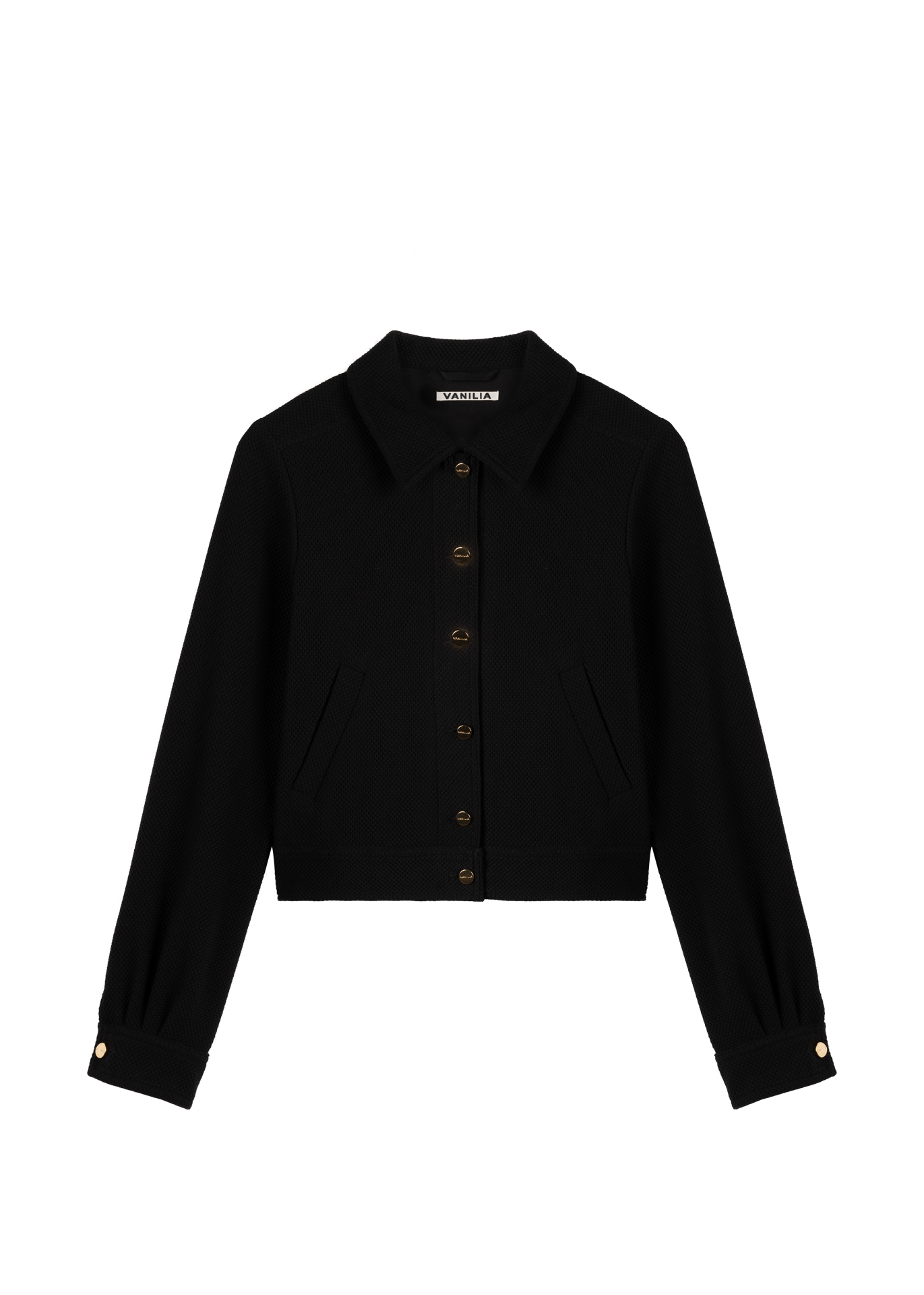 Cropped, structured jacket