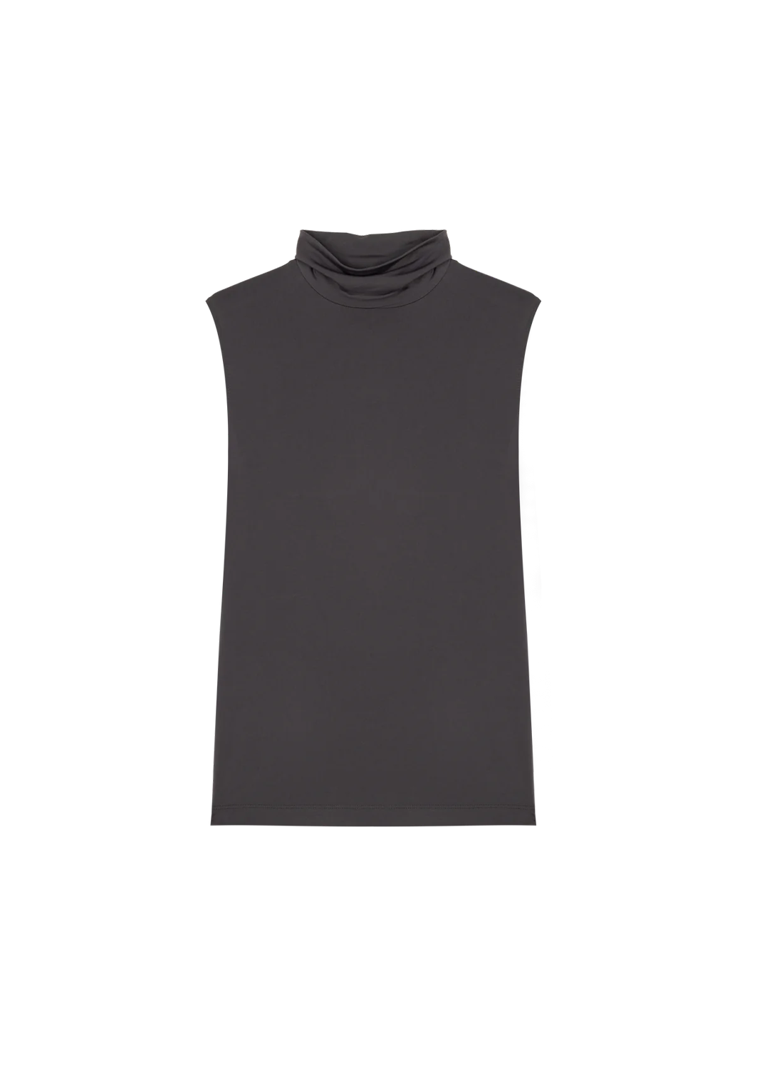 Tricot tank top with turtleneck