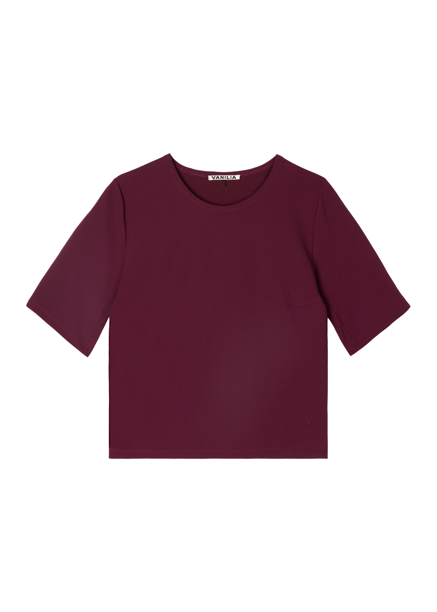 Mid sleeve twill top