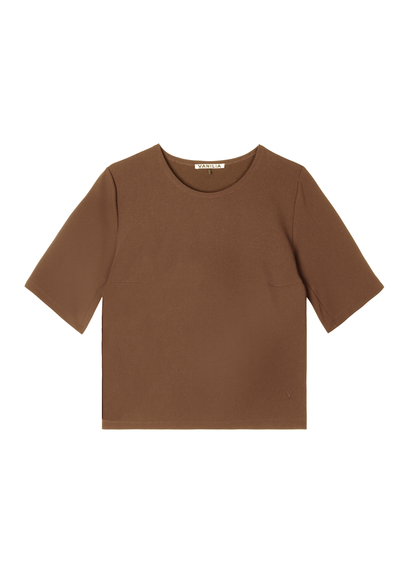 Mid sleeve twill top