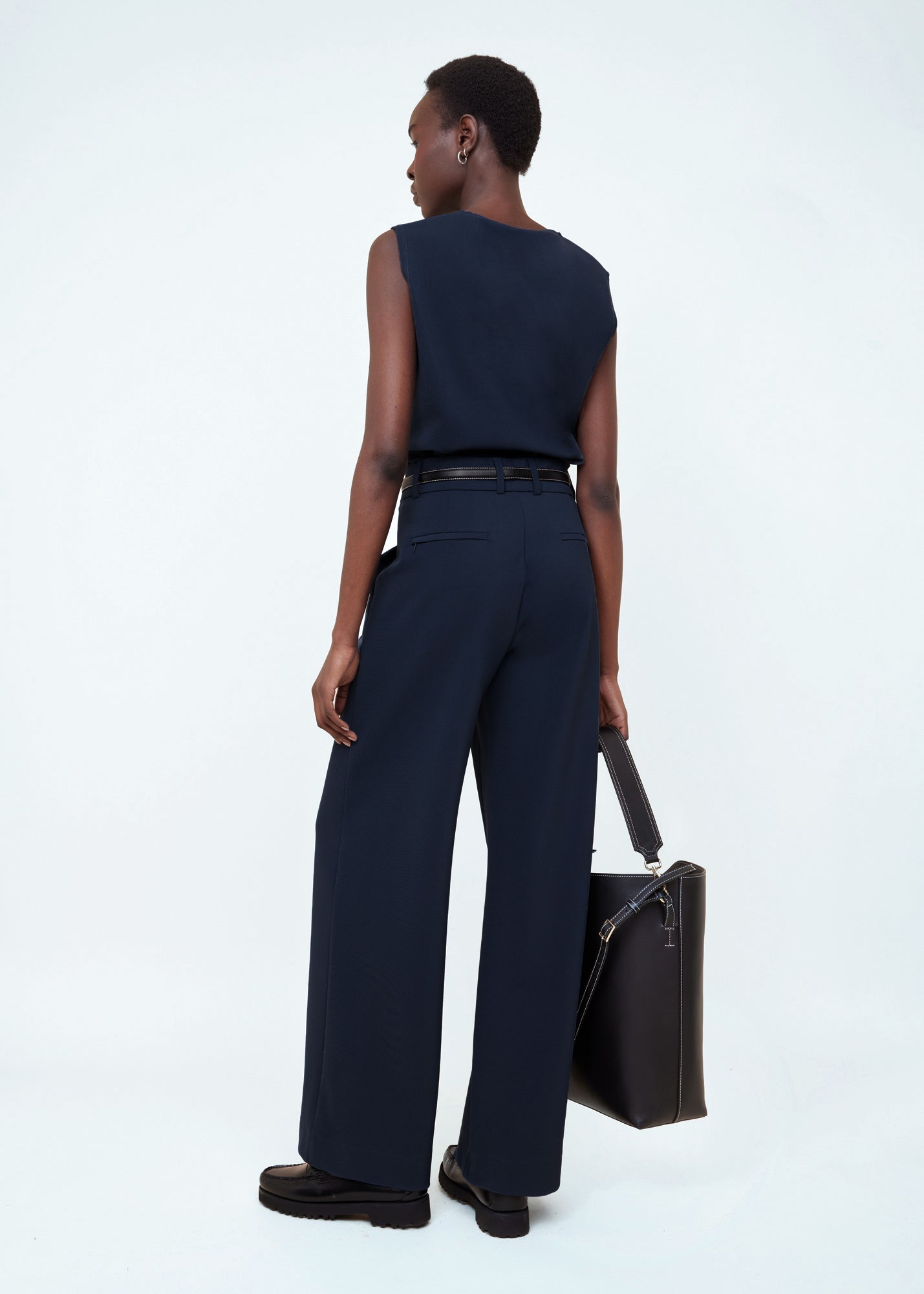 Tailored twill broek