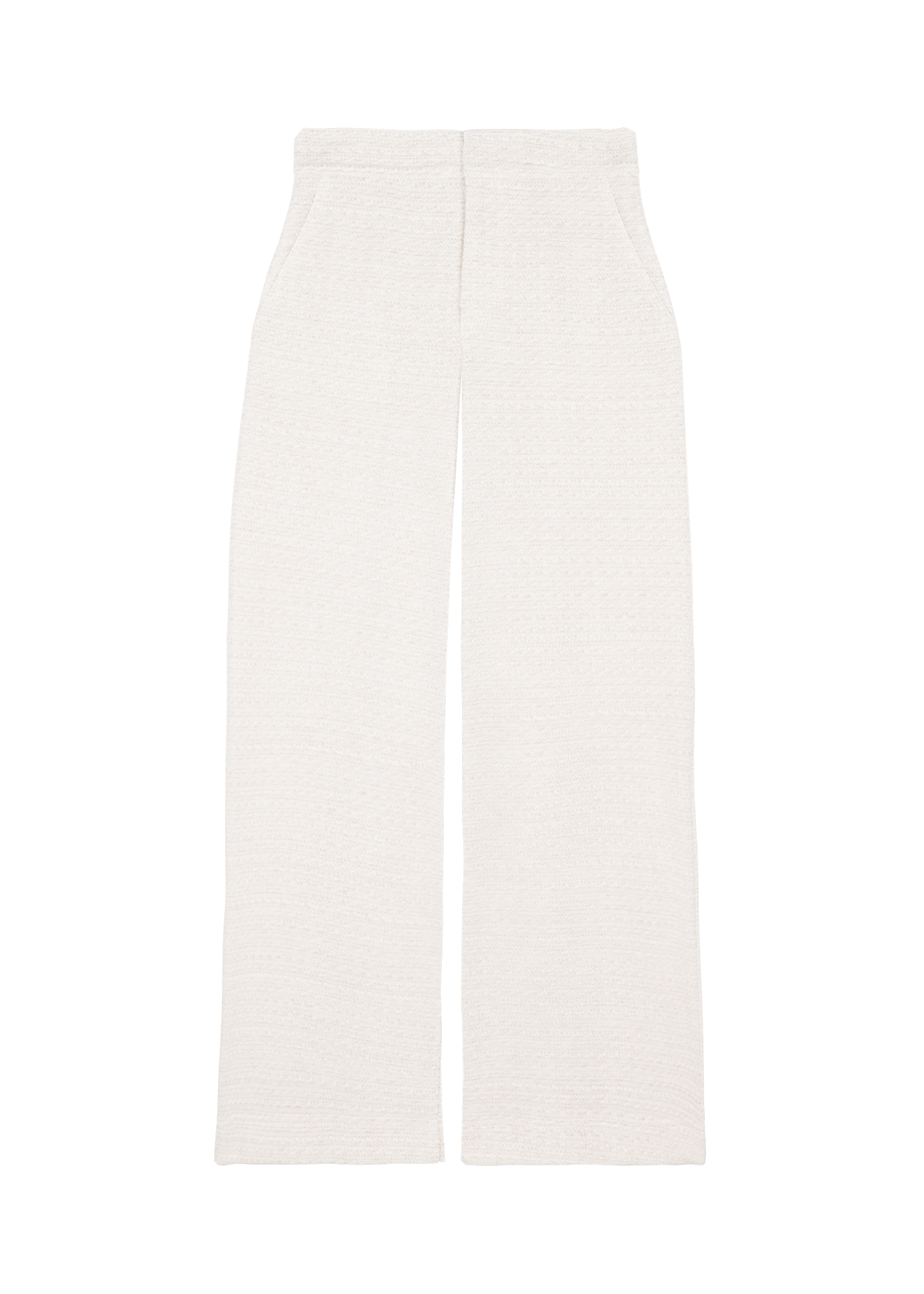 Wide-leg textured trousers