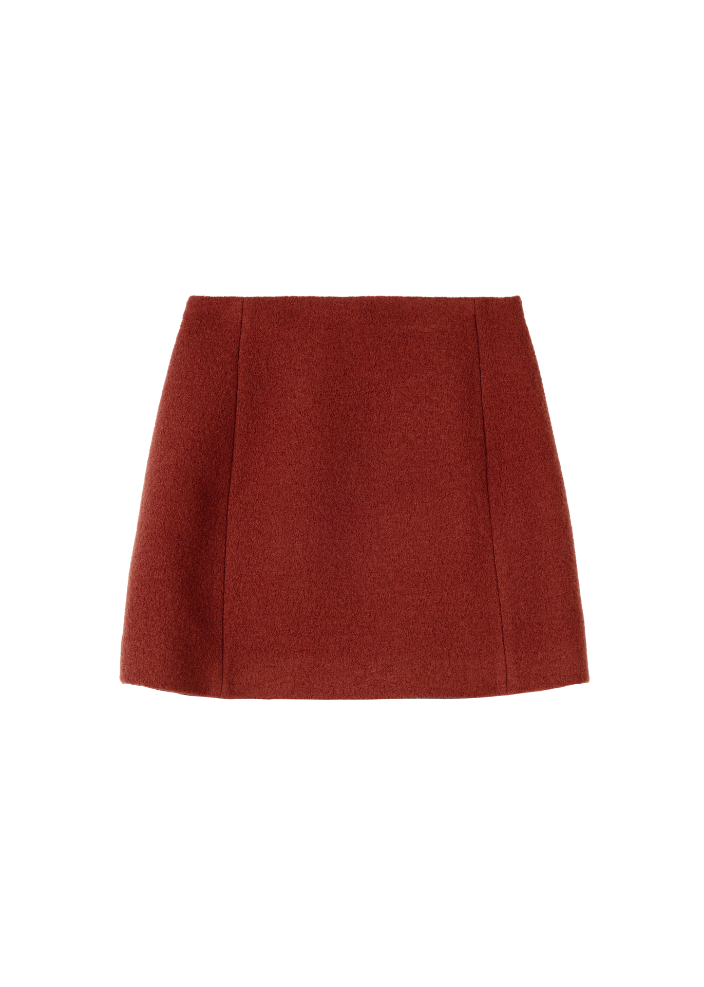 Curl wool mini skirt