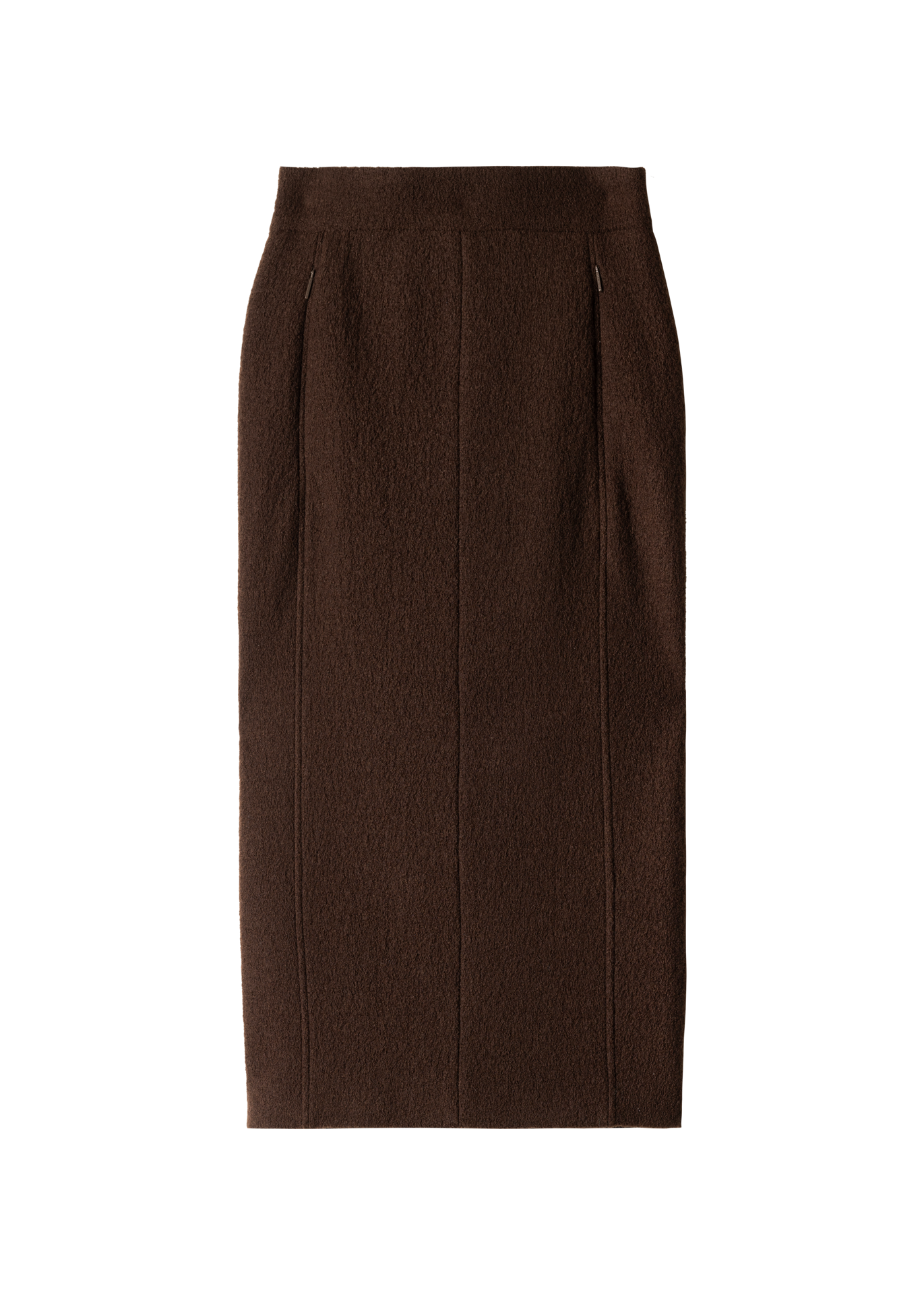 Curl wool pencil skirt