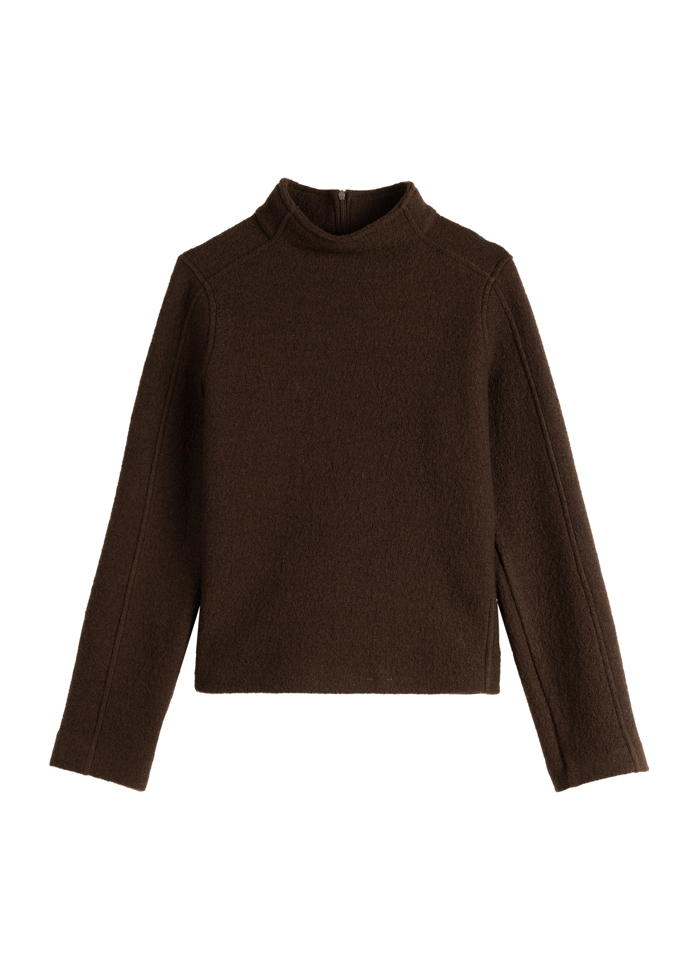 Turtle neck curl wool sweater