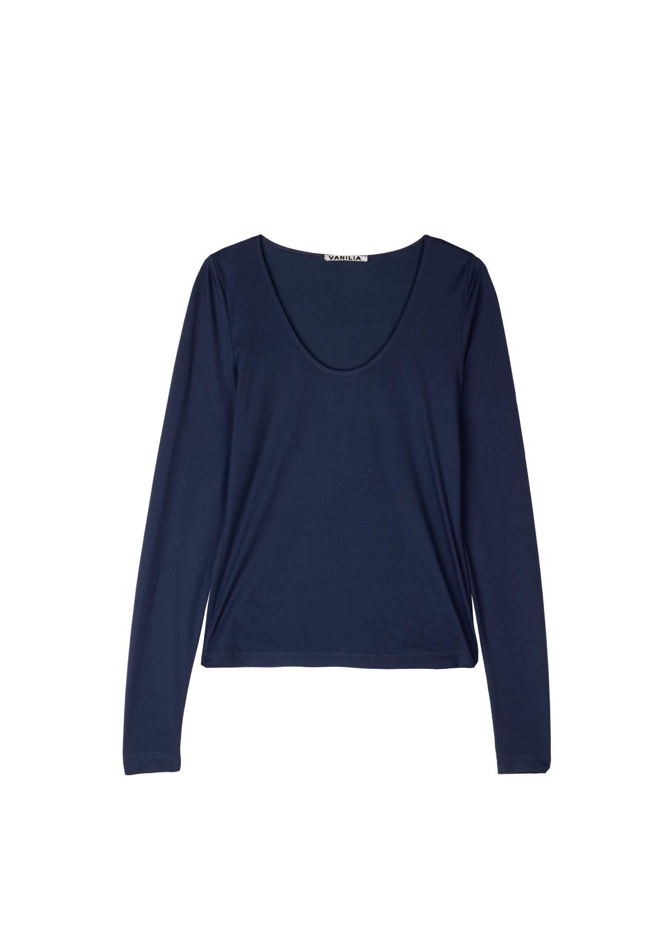 Jersey top with round neck