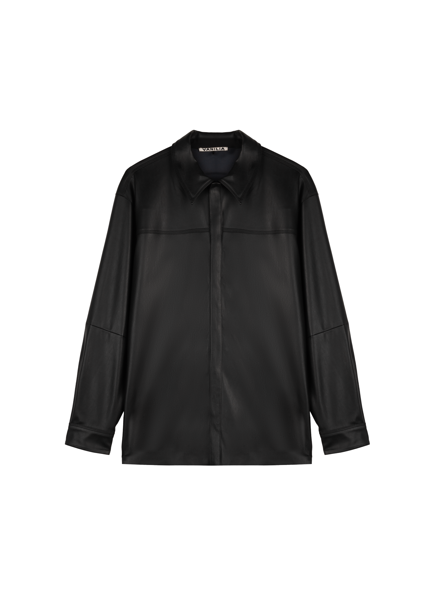 Vegan leather shirt