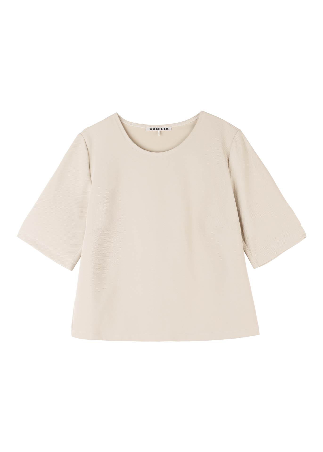 Mid sleeve twill top