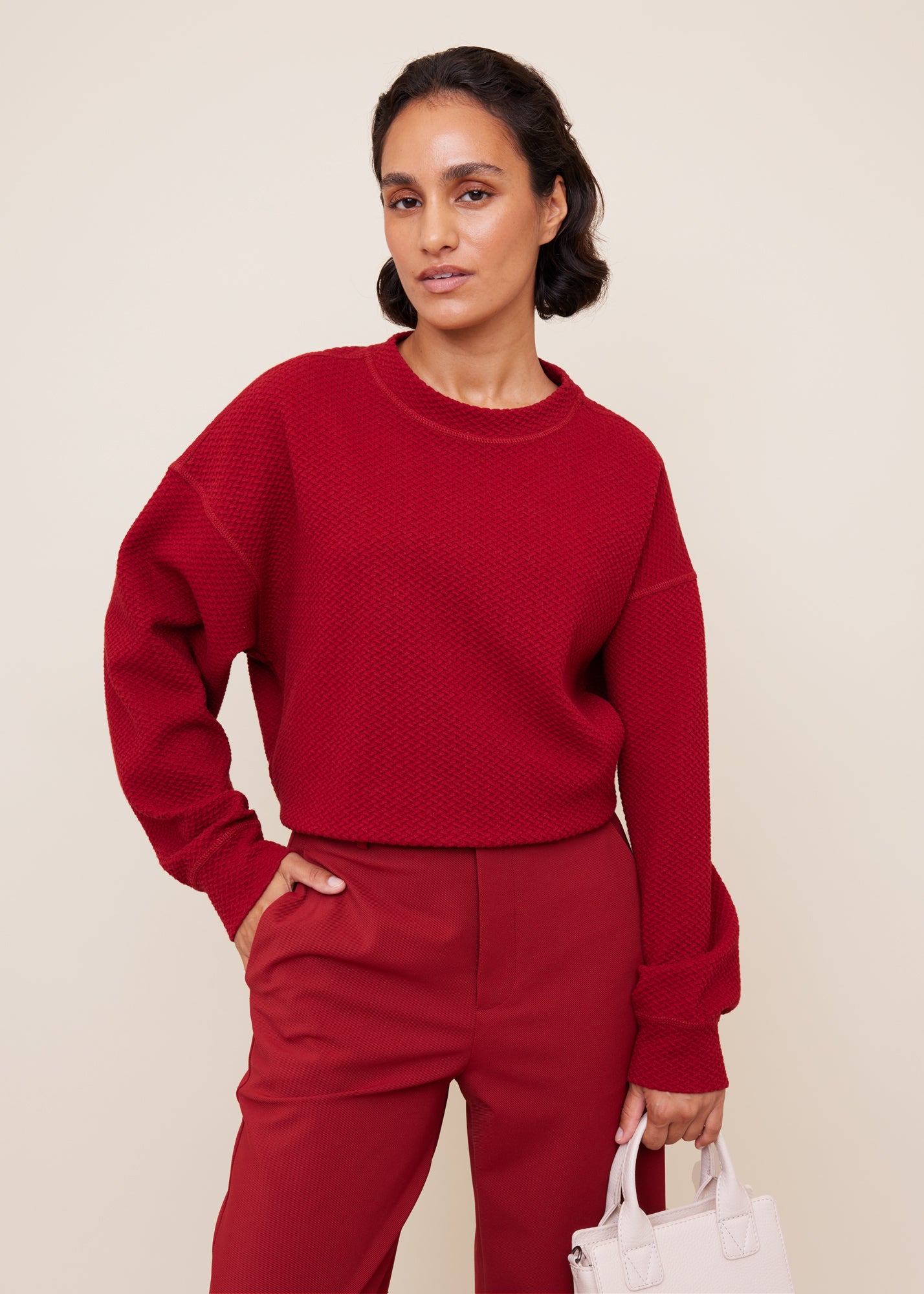 Textured pullover