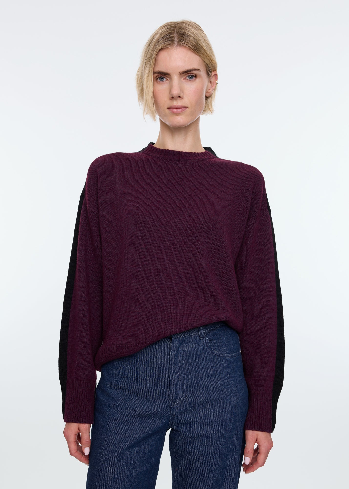 Colorblock knitted sweater