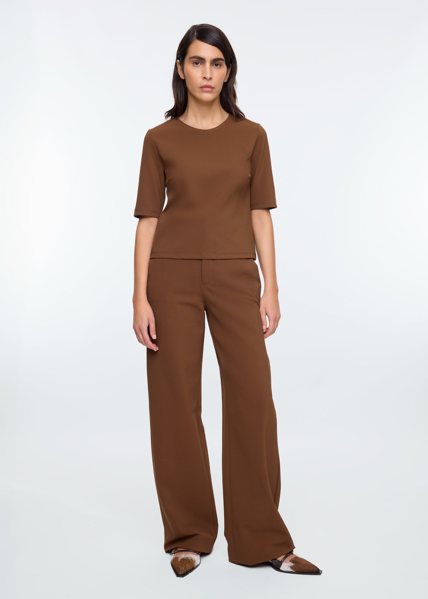 Tailored twill broek