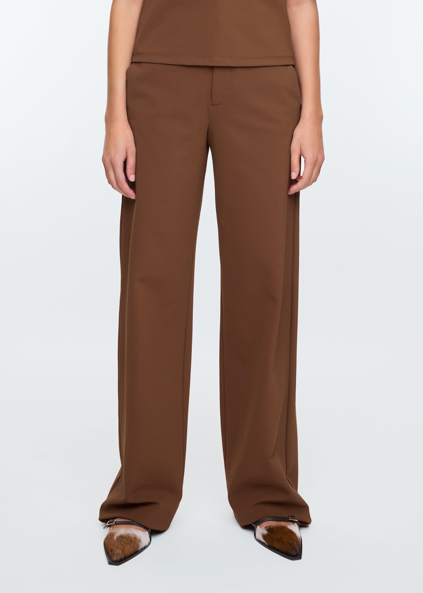 Tailored twill broek