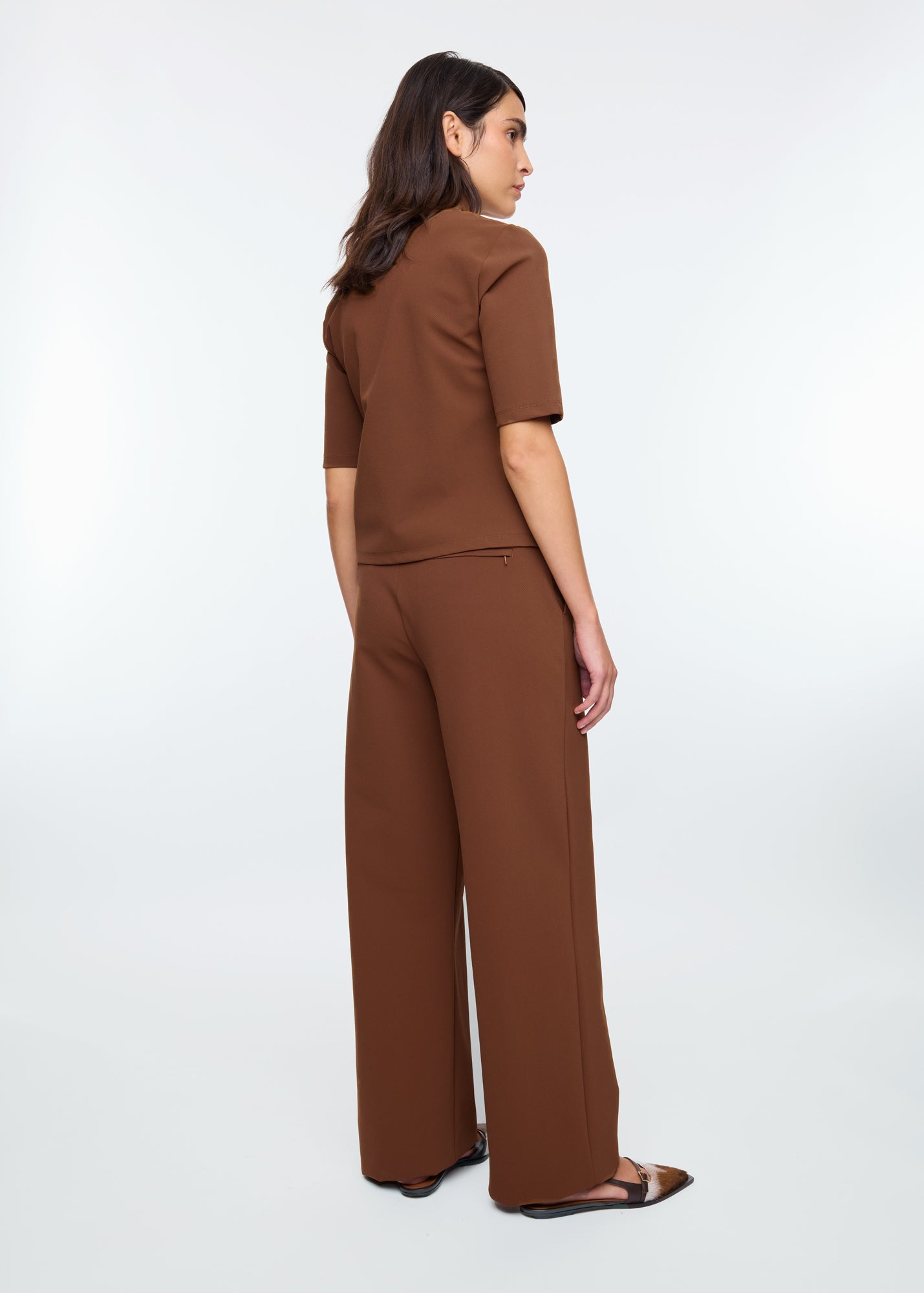 Tailored twill broek