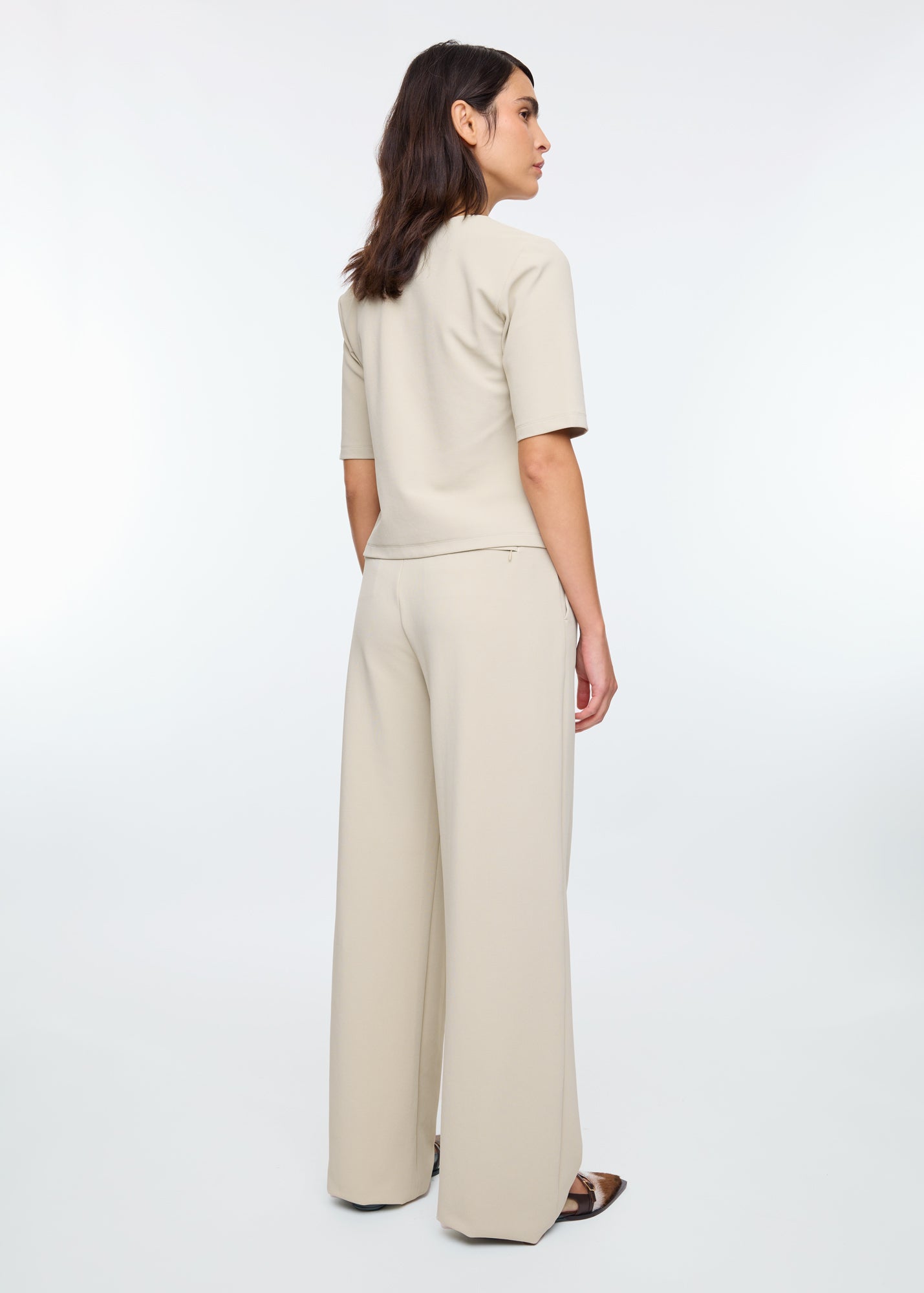 Tailored twill broek