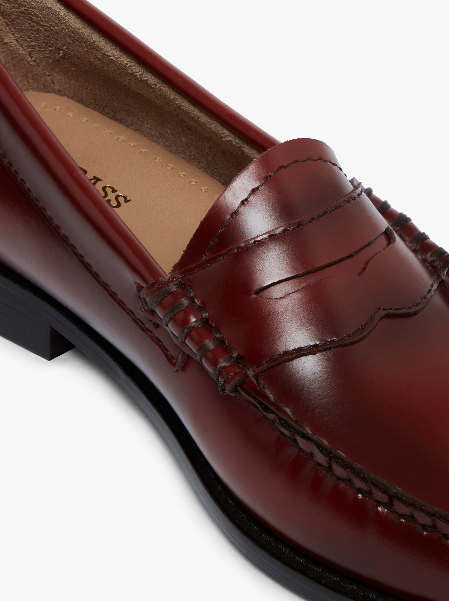 leather loafers detail