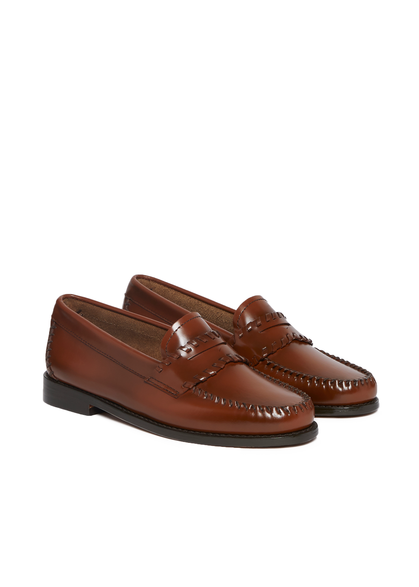 klassieke loafers cognac kleurig