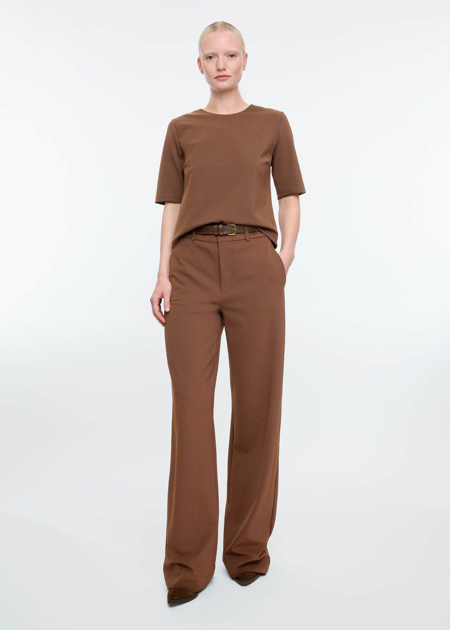 Tailored twill broek