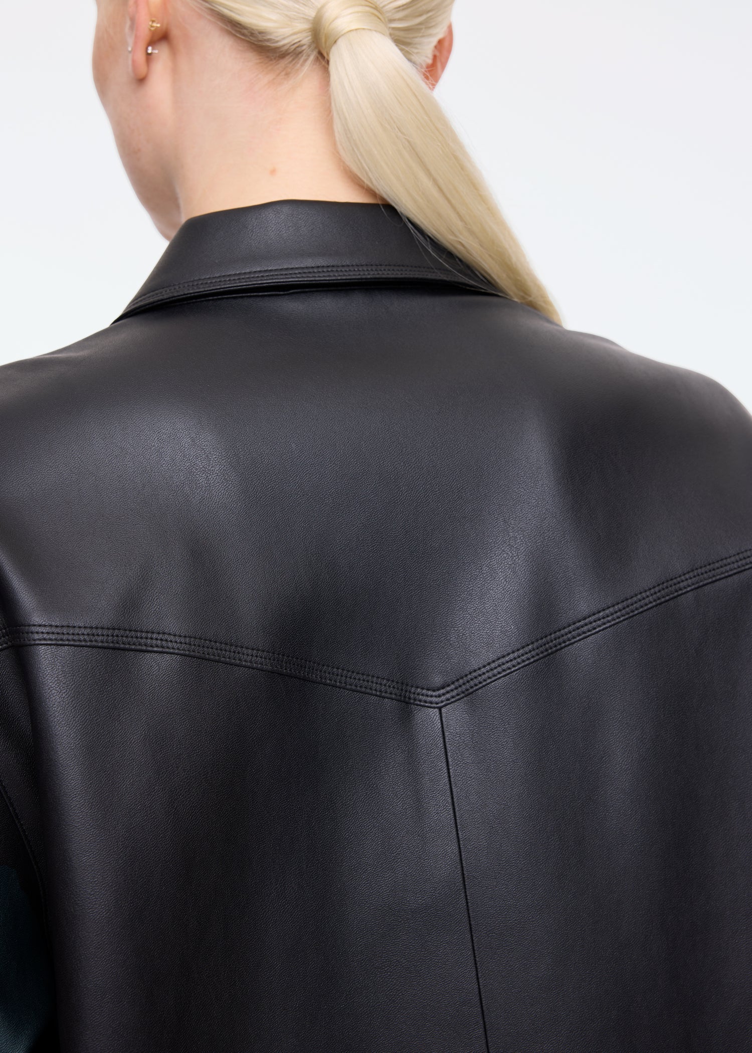 Vegan leather shirt