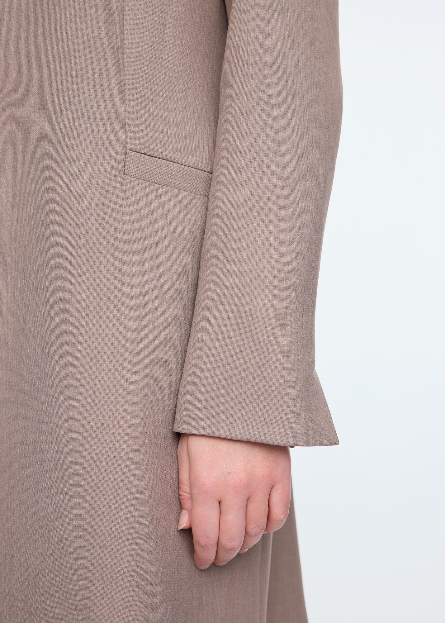 detail viscose blazer in taupe