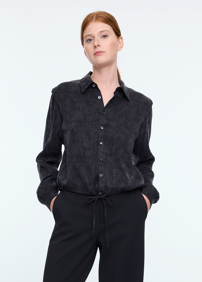 Viscose jacquard blouse