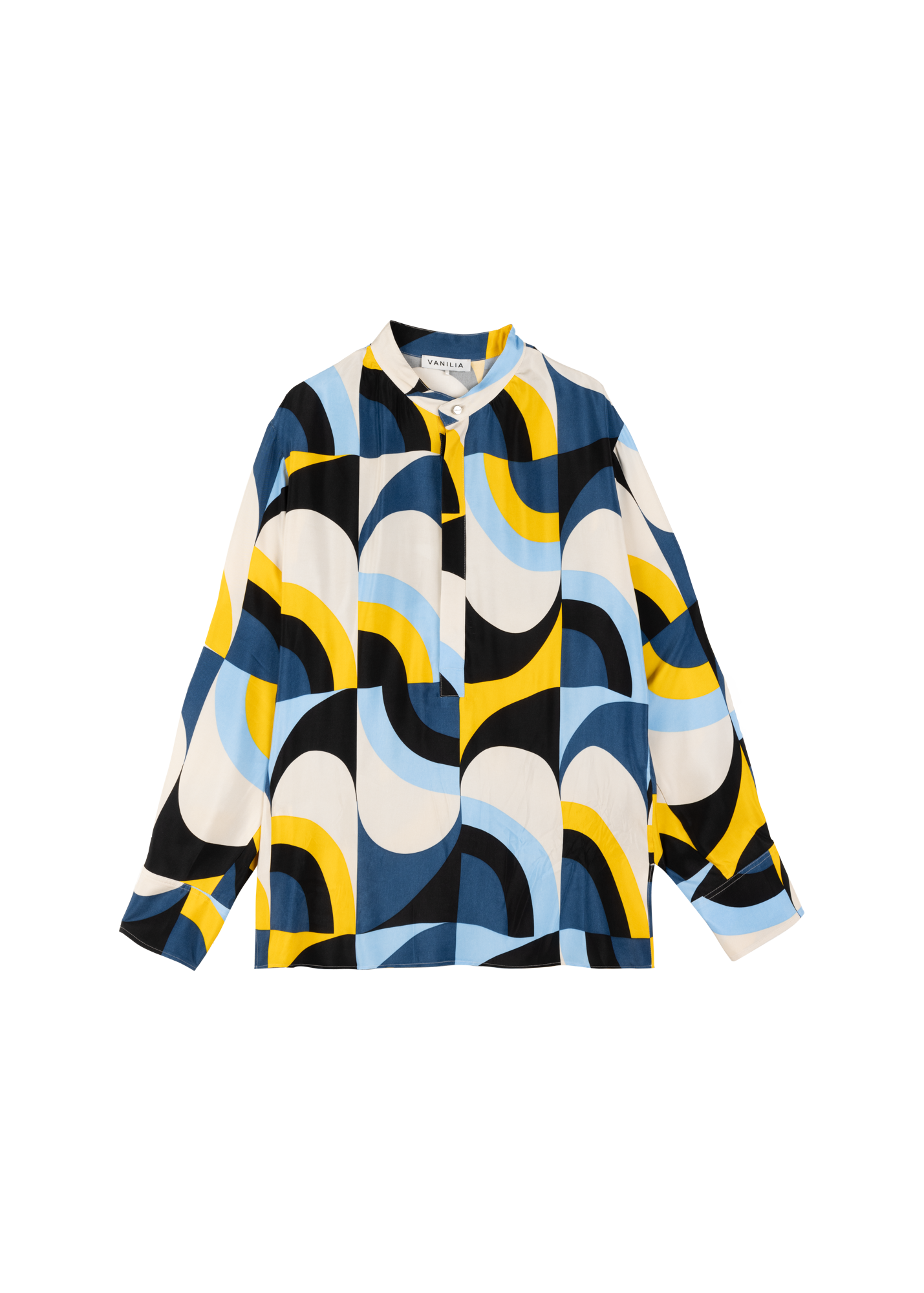 Viscose tunic with geometric print