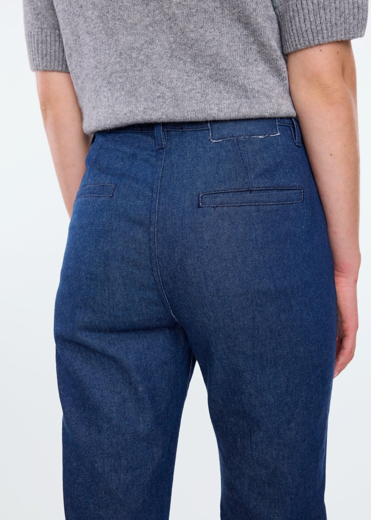 Bootcut rinsed denim pants