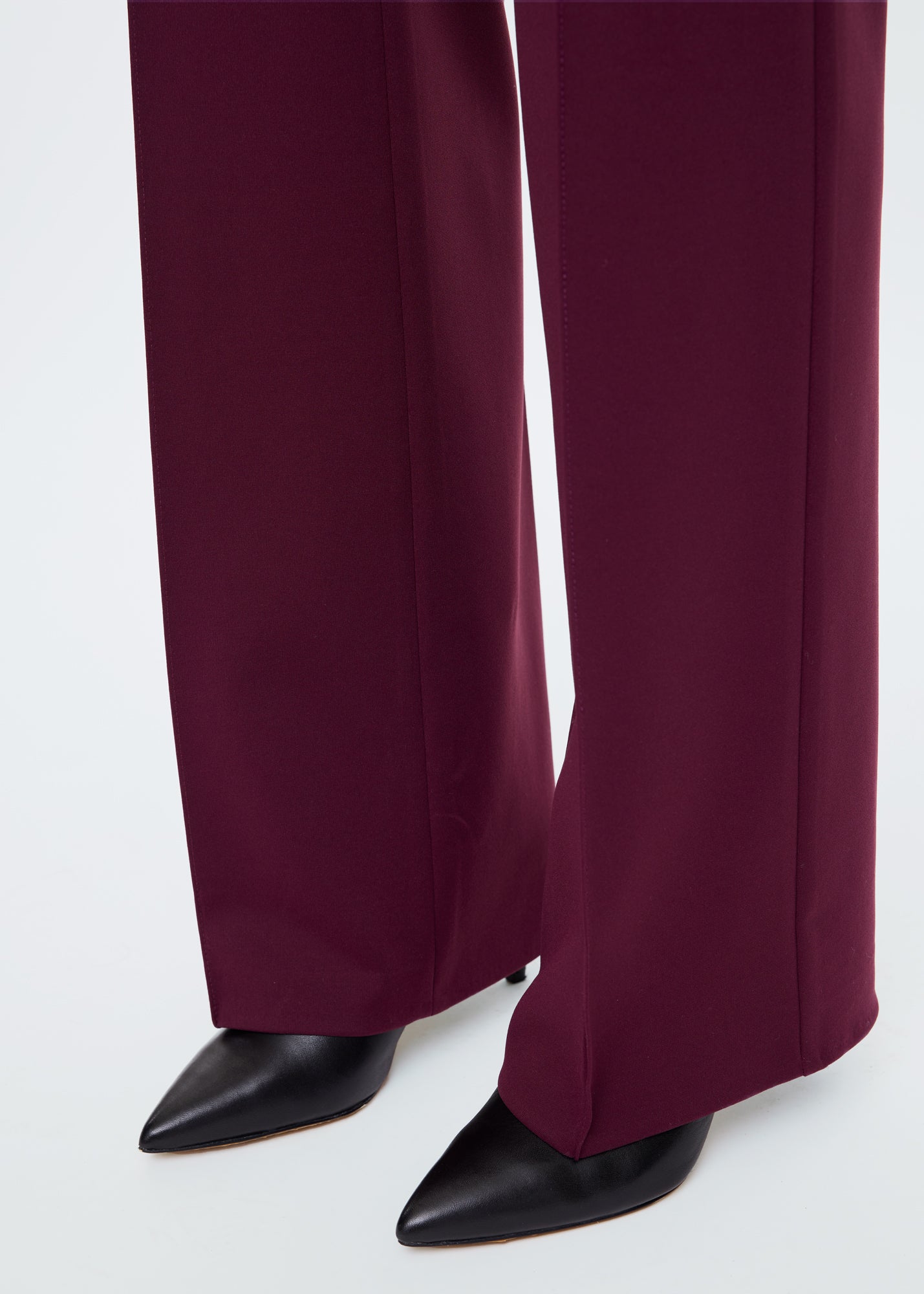 Flared punto trousers