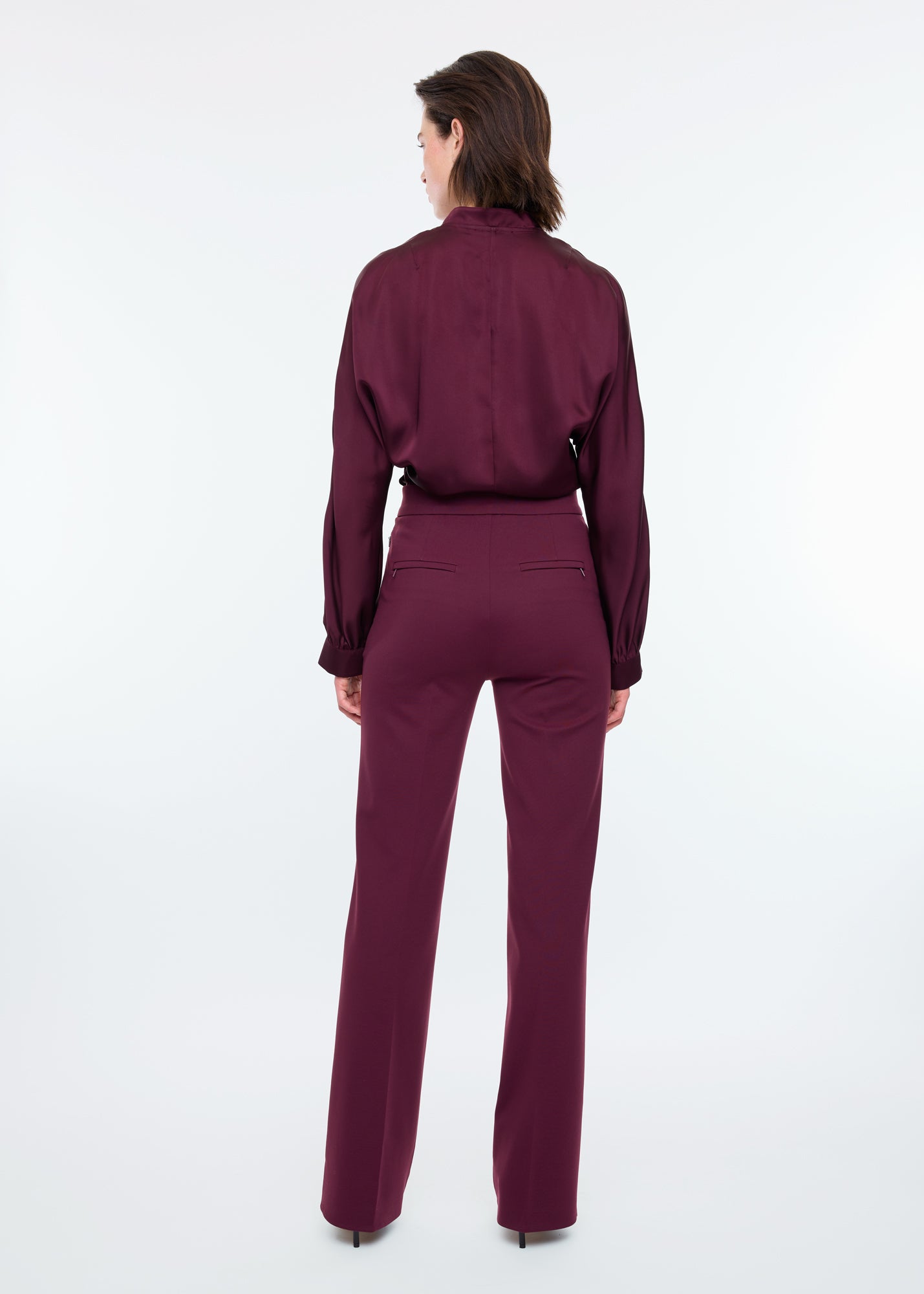 Flared punto trousers