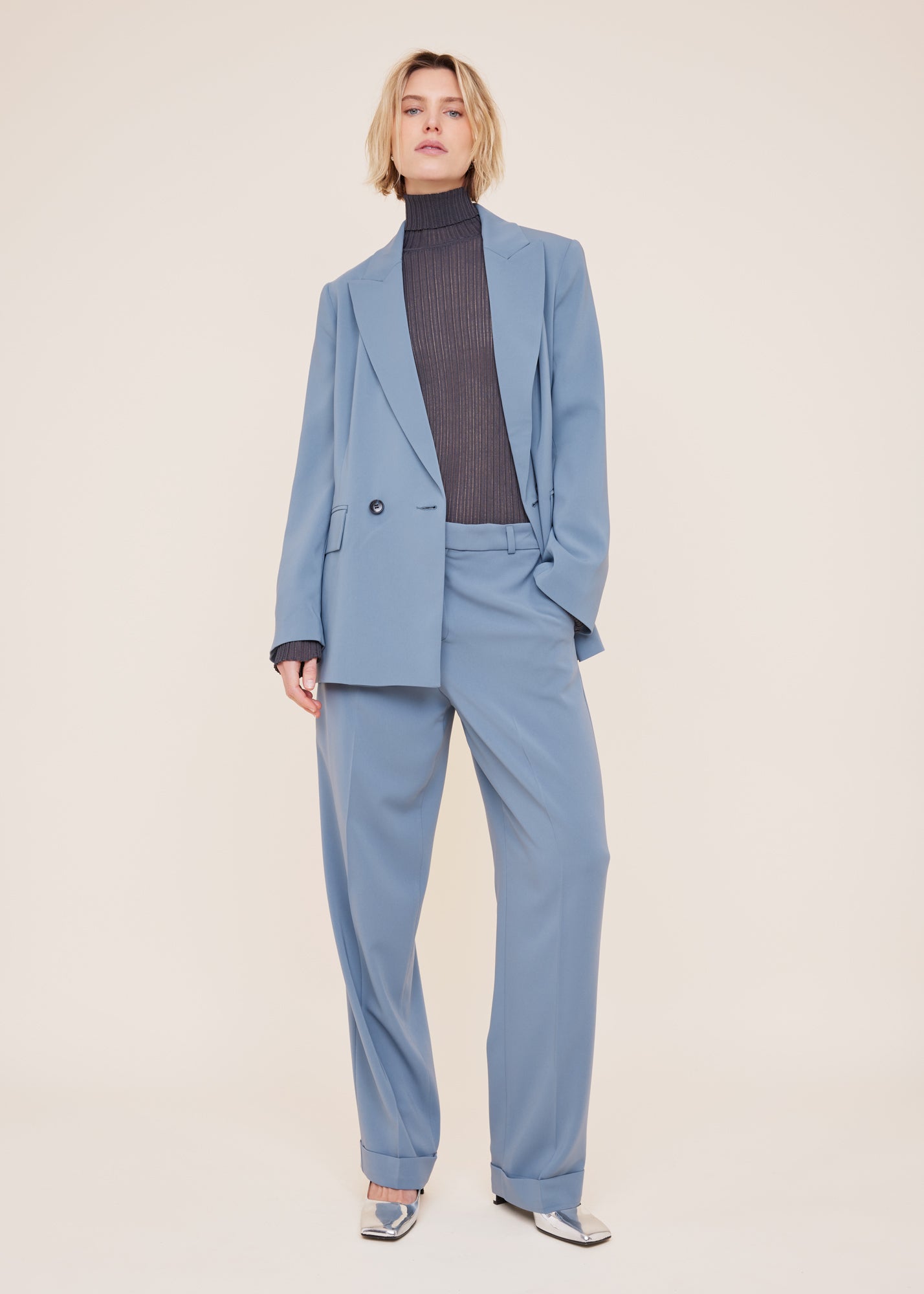 Tailored crepe trousers