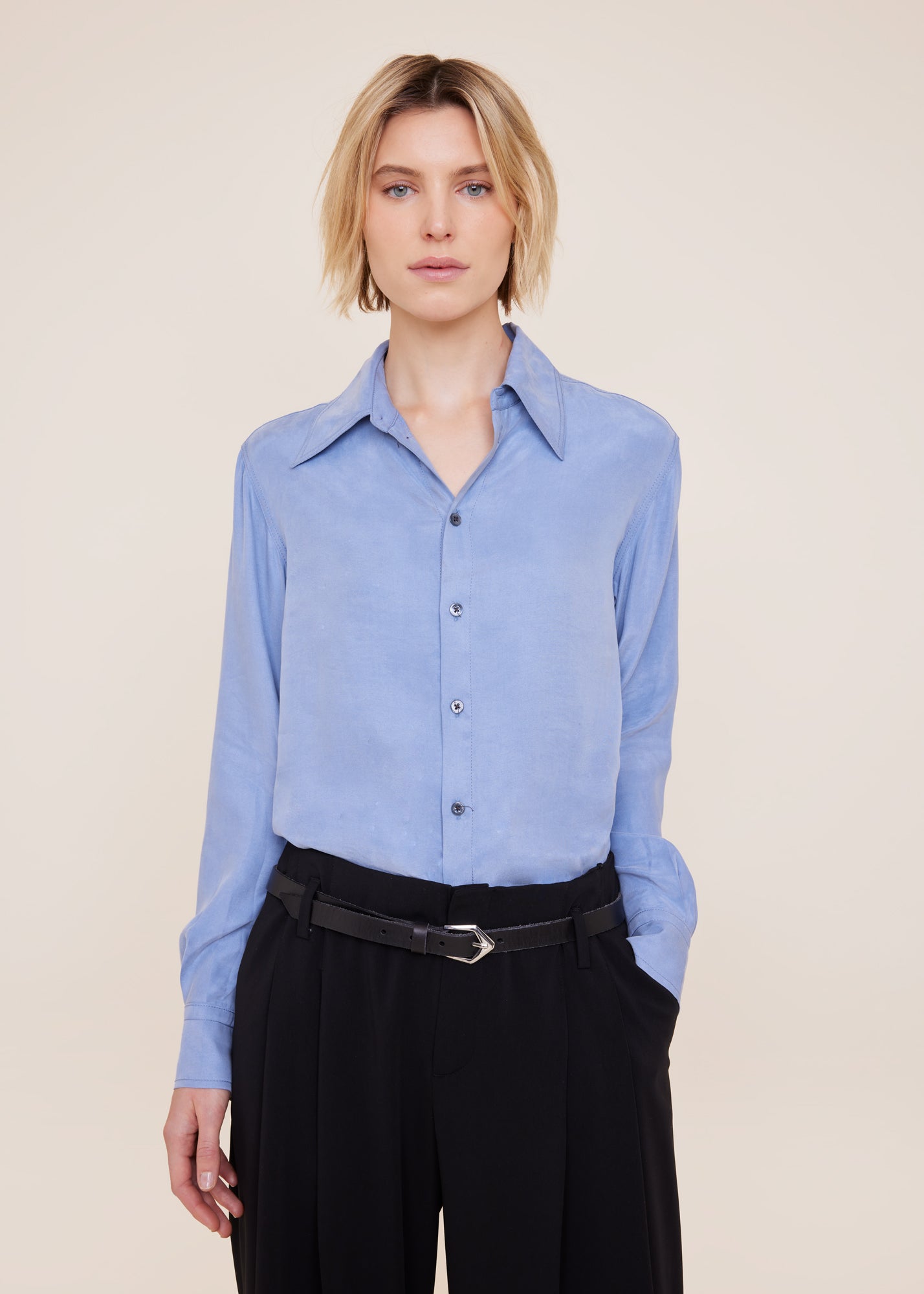 Fitted lyocell blouse