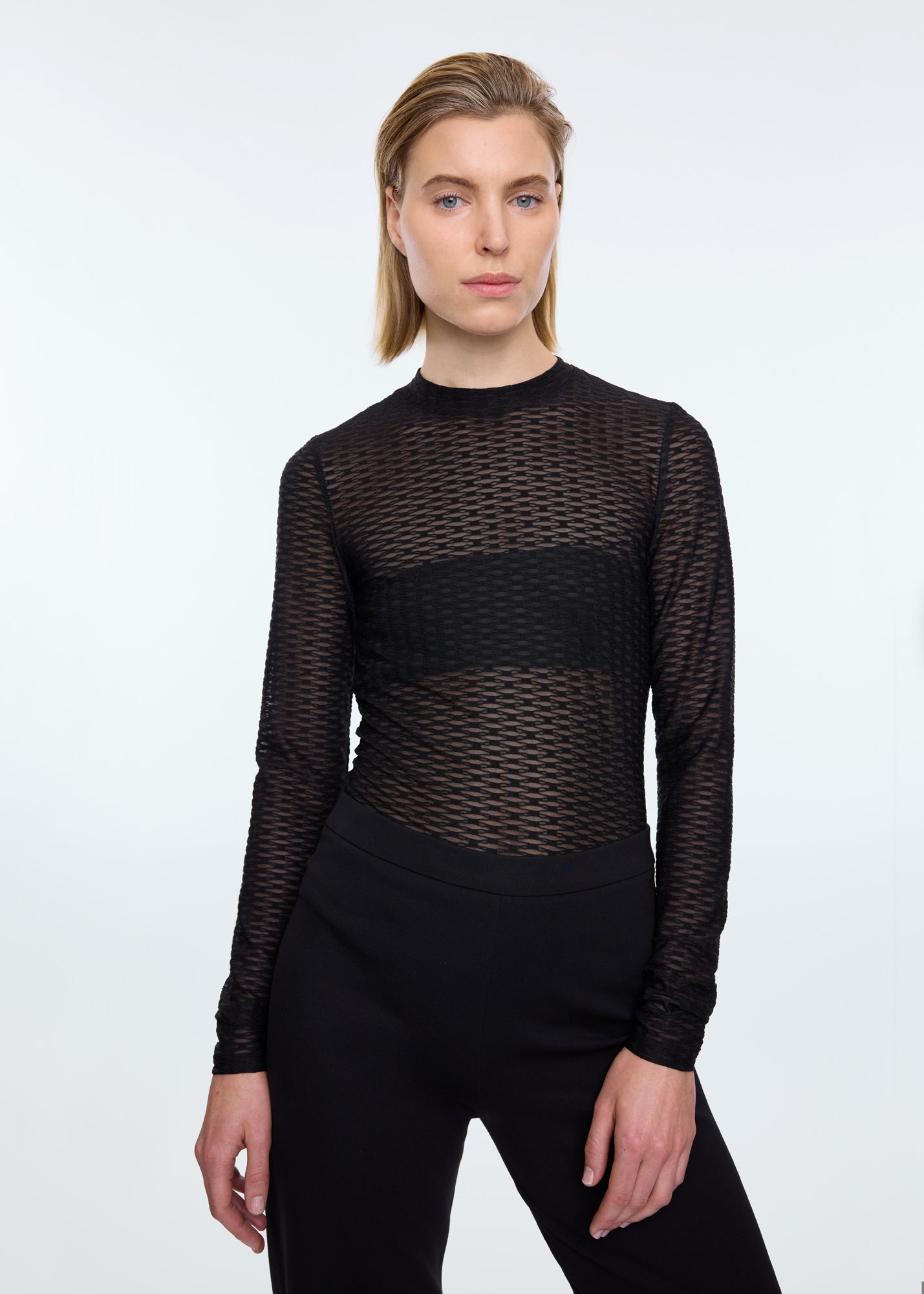 Top Pattern mesh longsleeve