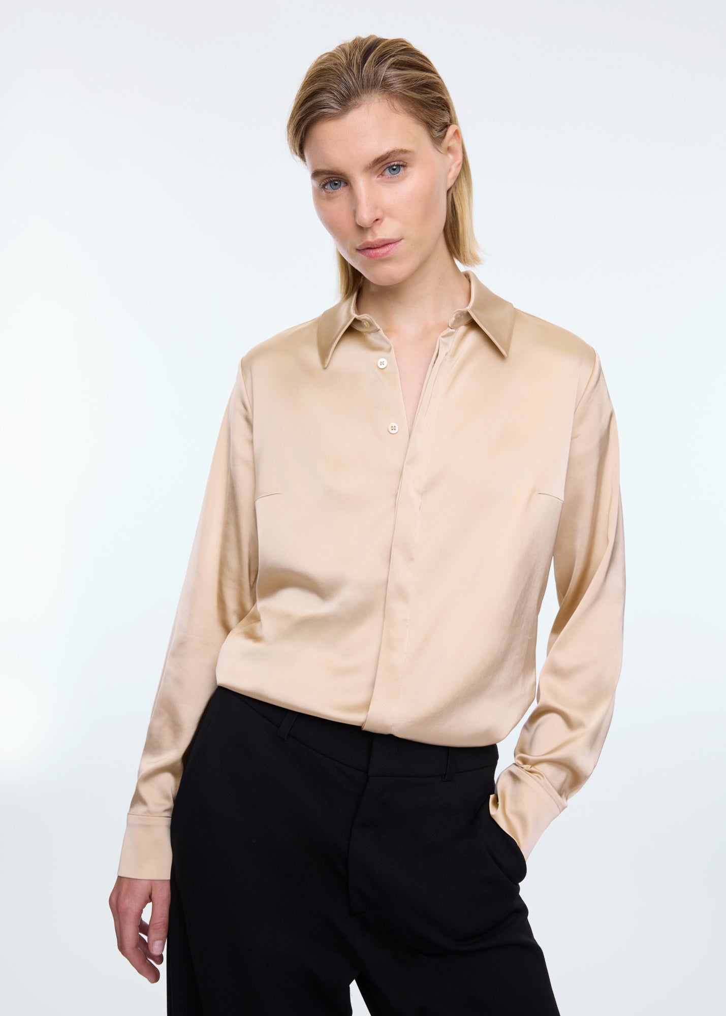 Champaign satin blouse