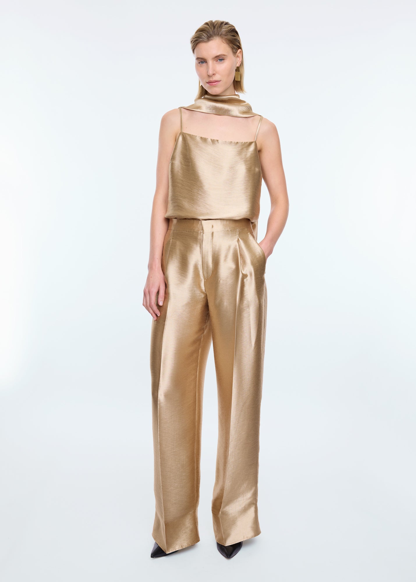 Wide metallic pants