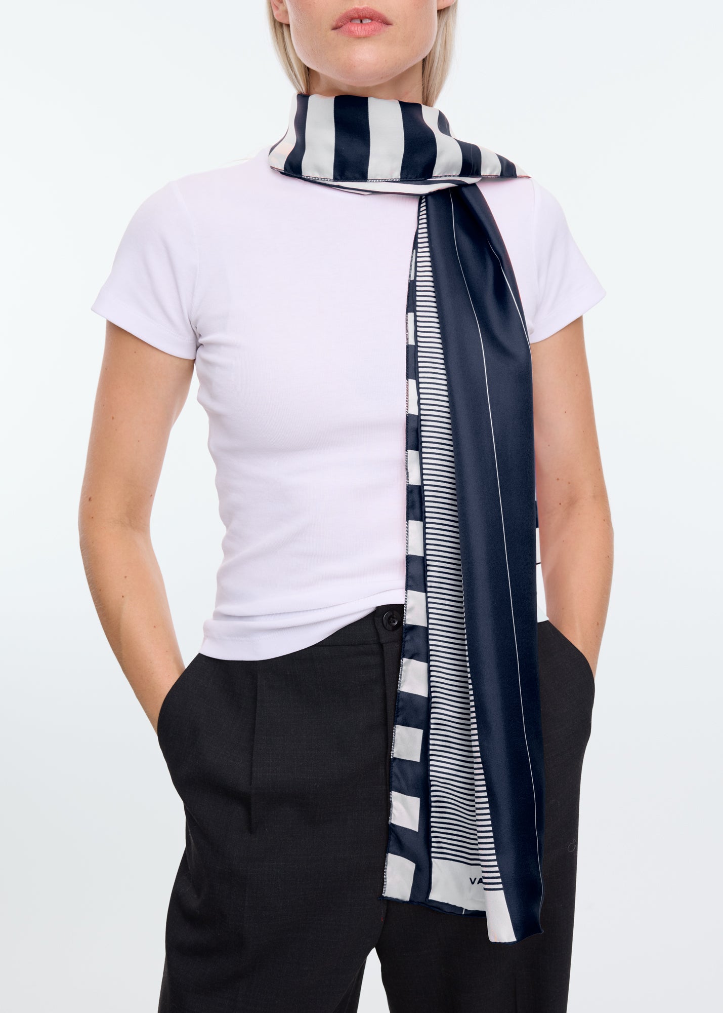 Stripe scarf vari long