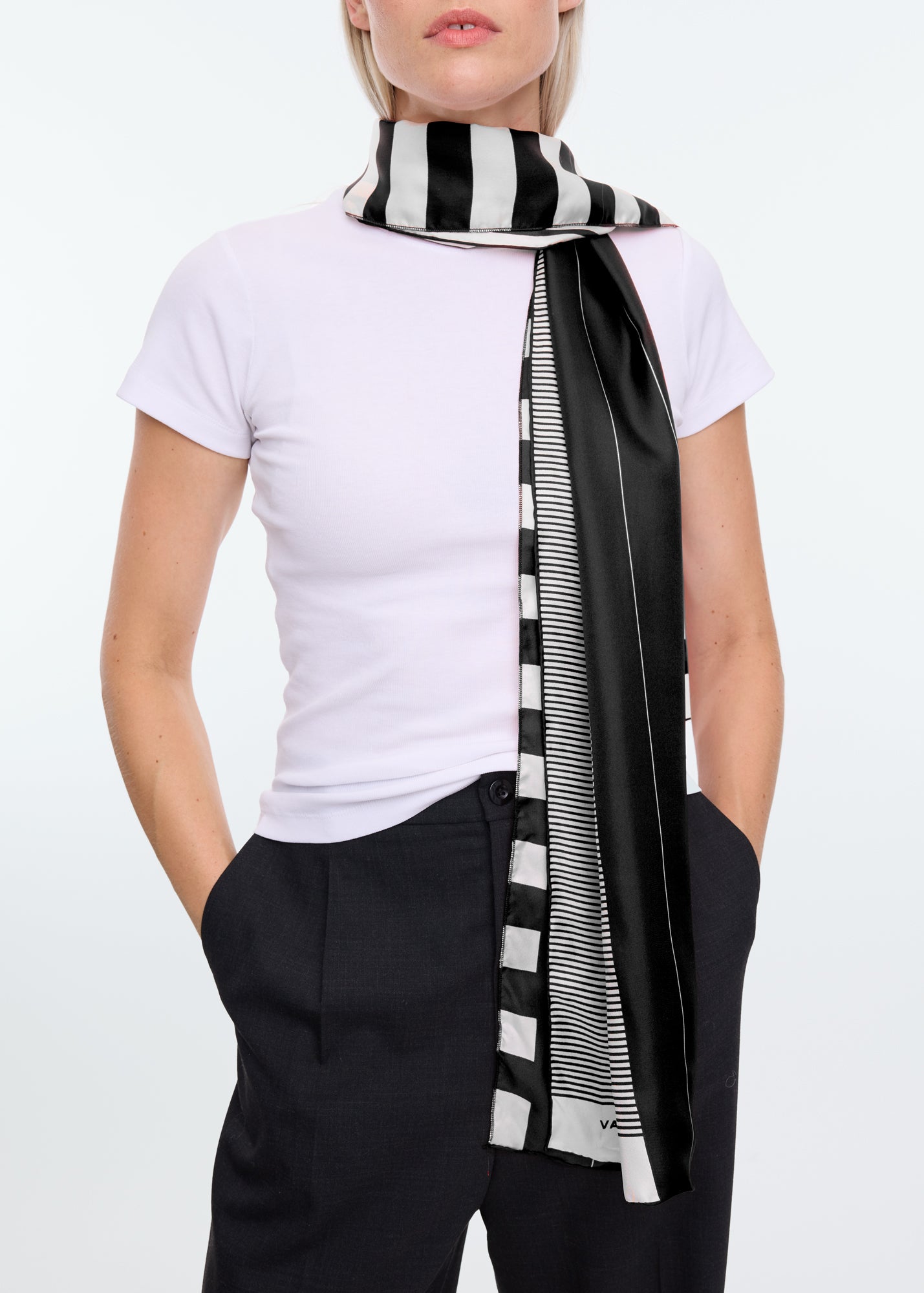 Stripe scarf vari long