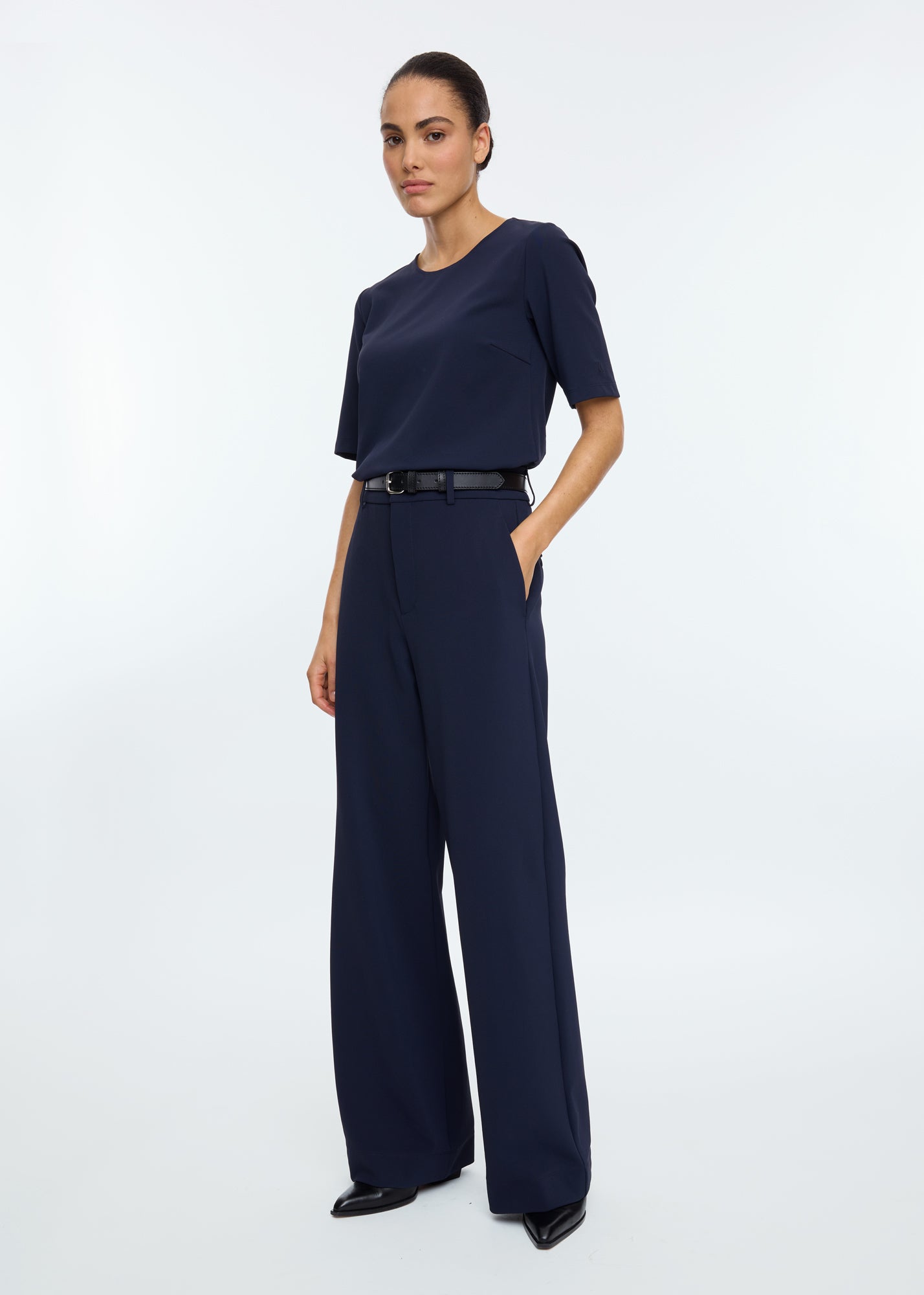 Tailored twill broek