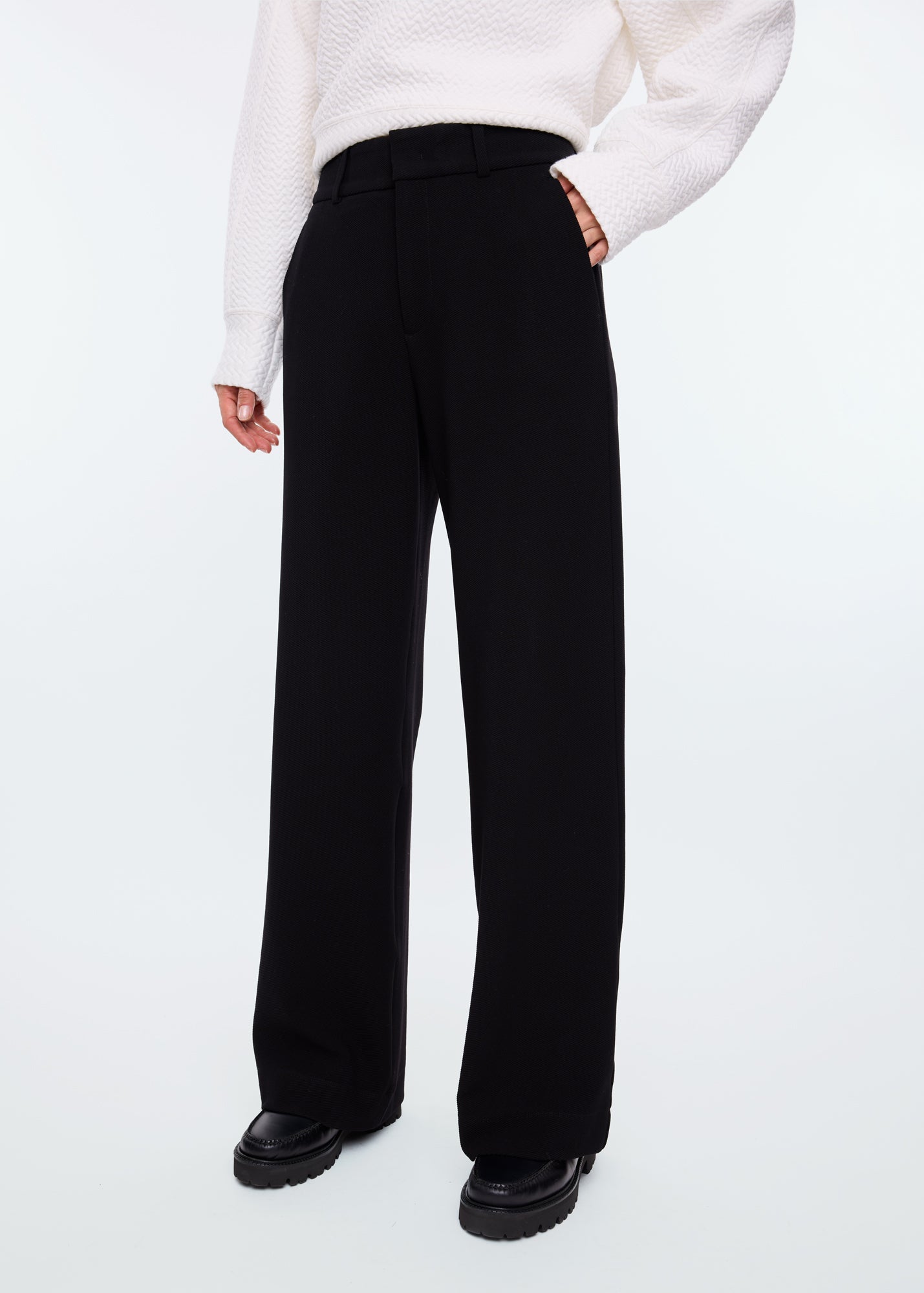 Tailored rib trousers