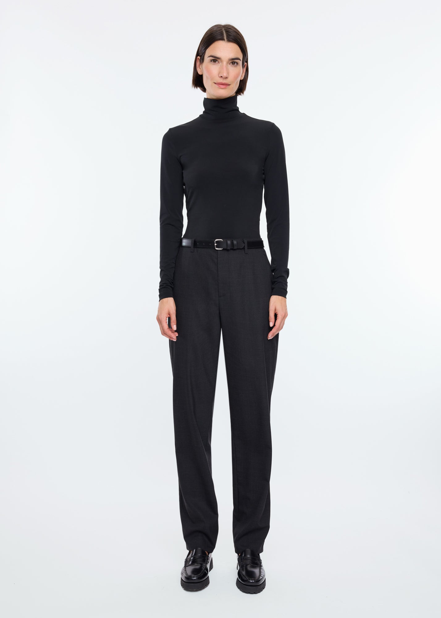 Tapered wool trousers