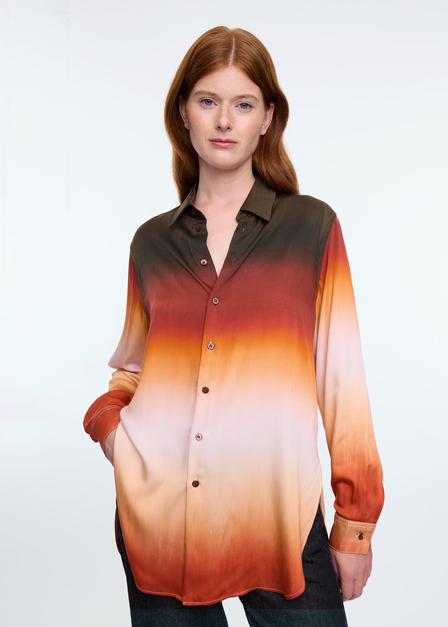 Long ombré blouse