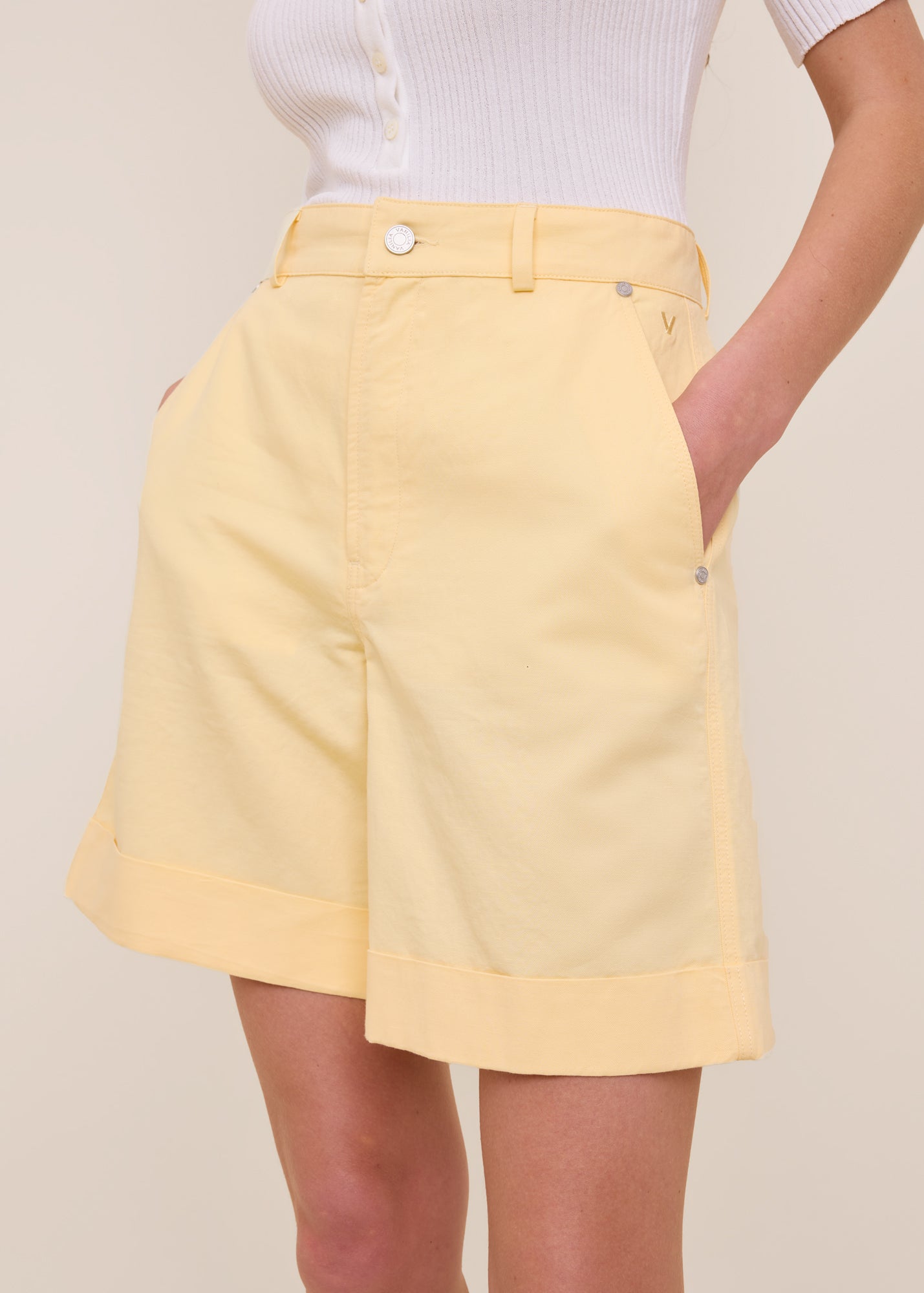 Linenblend bermuda short