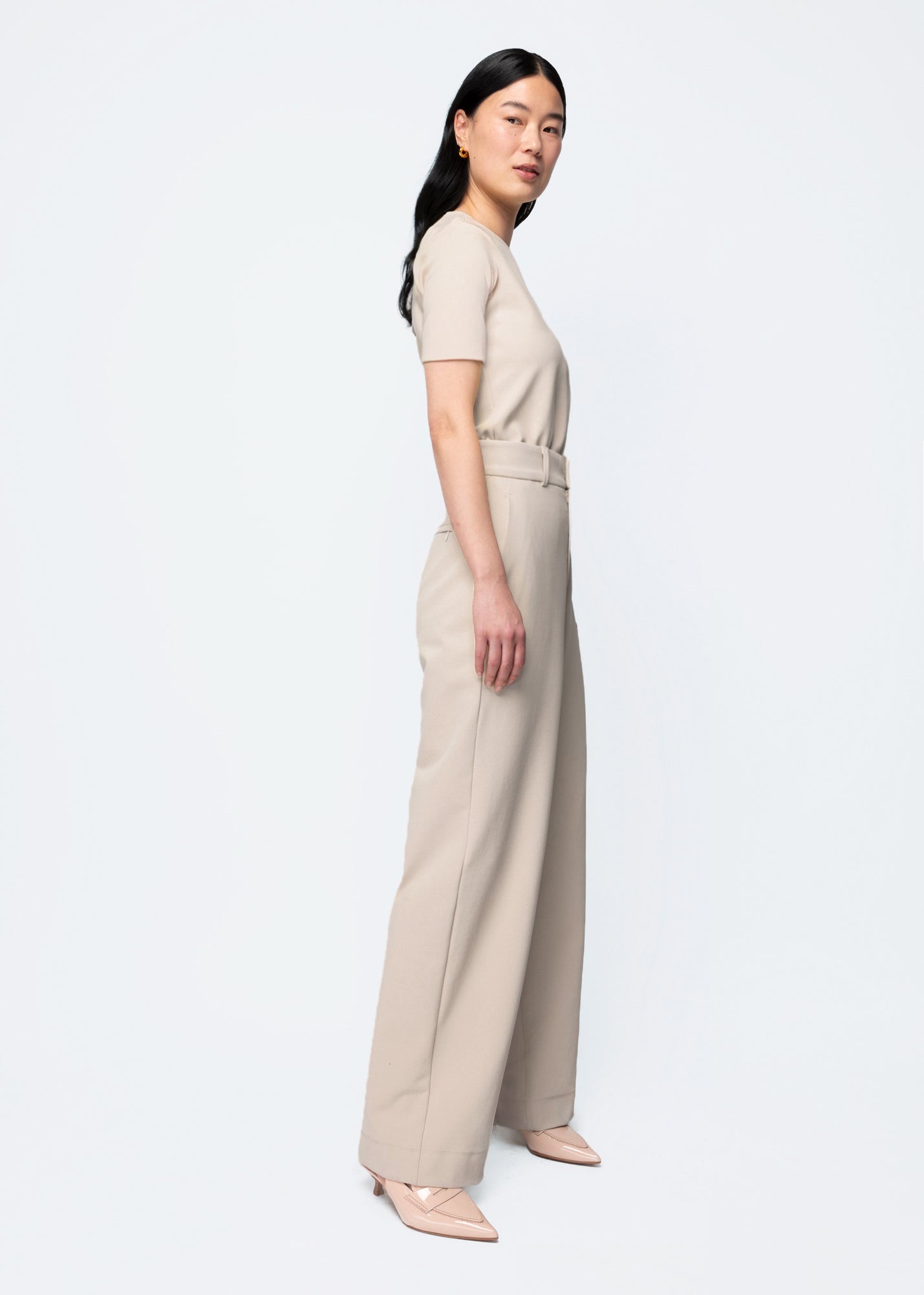 Tailored twill broek