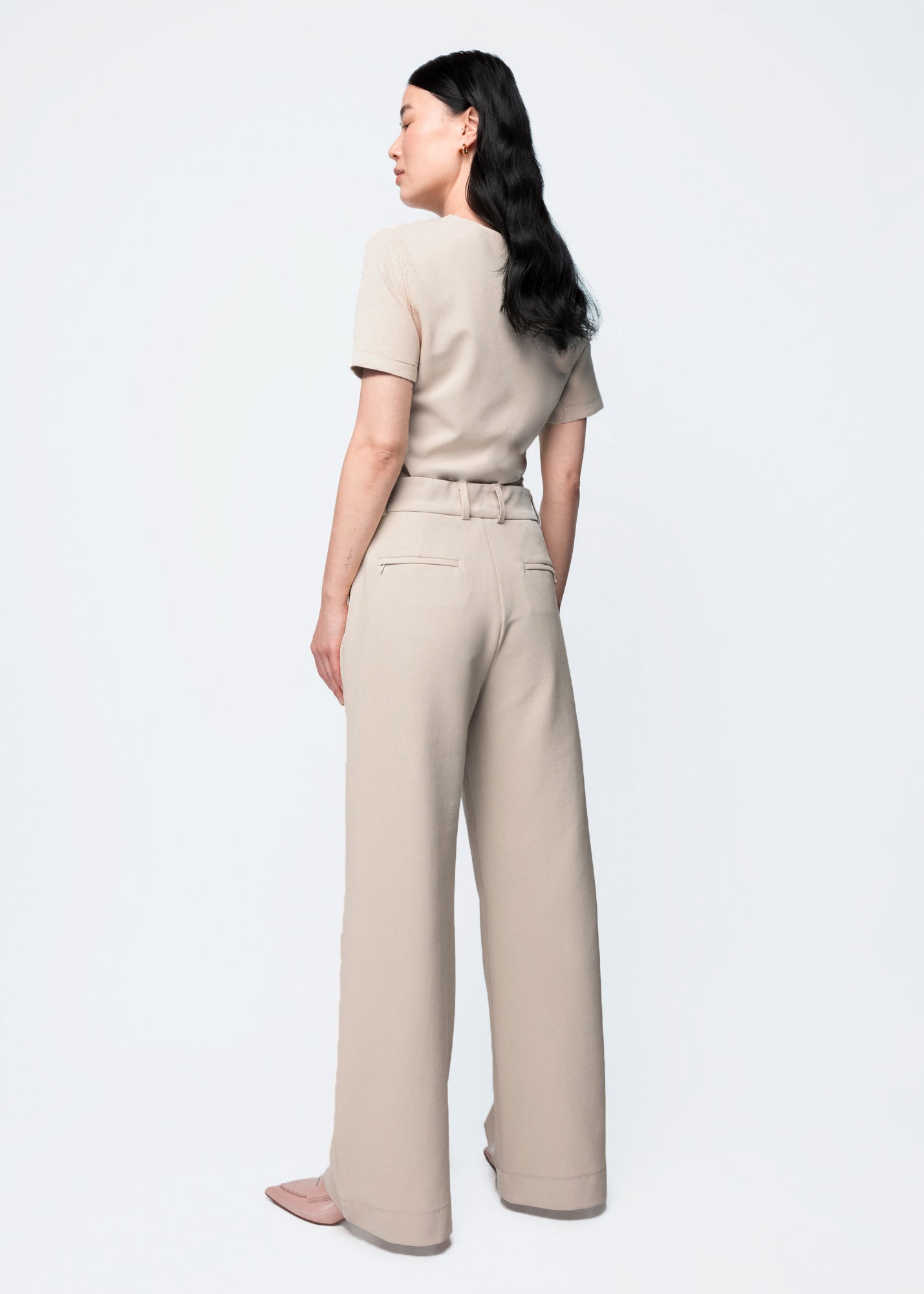 Tailored twill broek