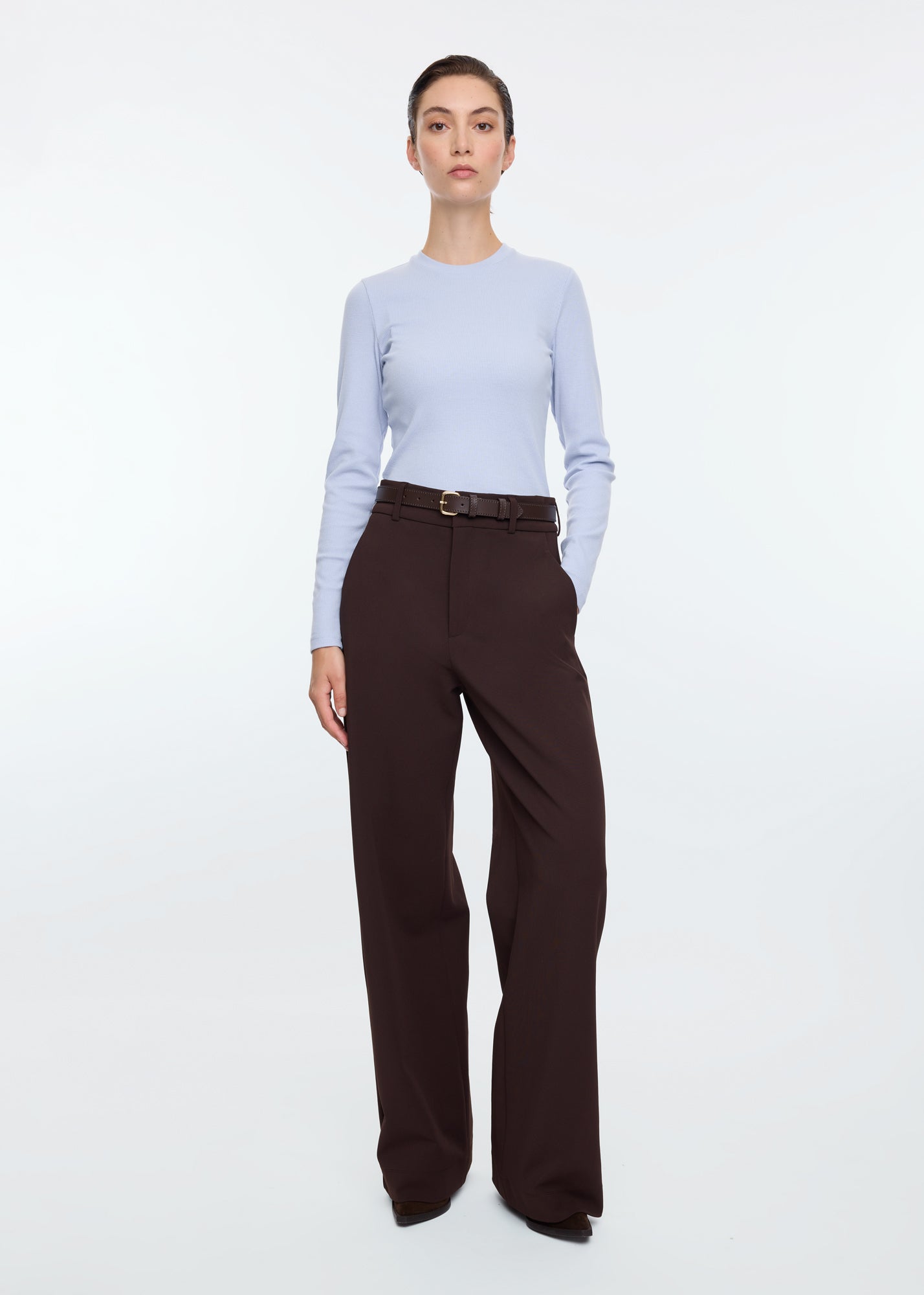 Tailored twill broek